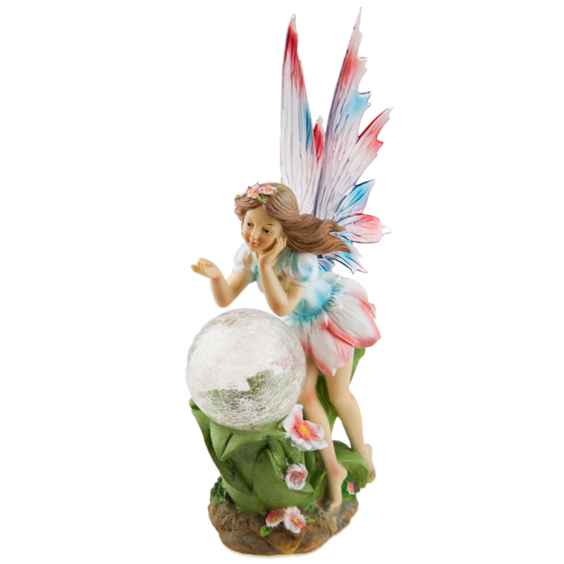 solar powered fairy statue