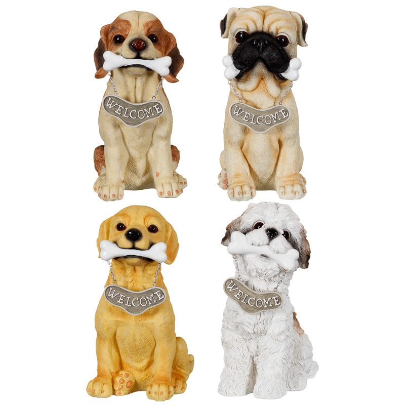 resin dog garden ornaments