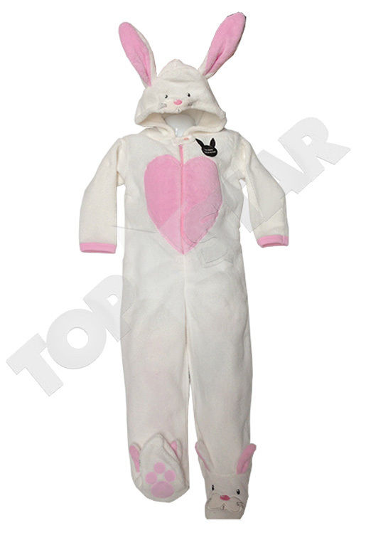 Boys Girls Kids Onesie Sleepsuit All in One Pyjamas Hooded Fleece 213