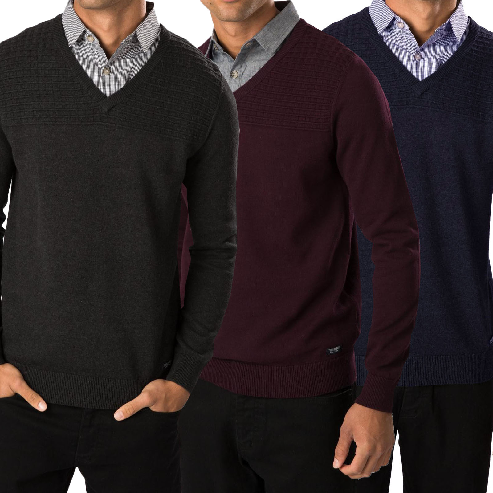 shirt with v neck jumper