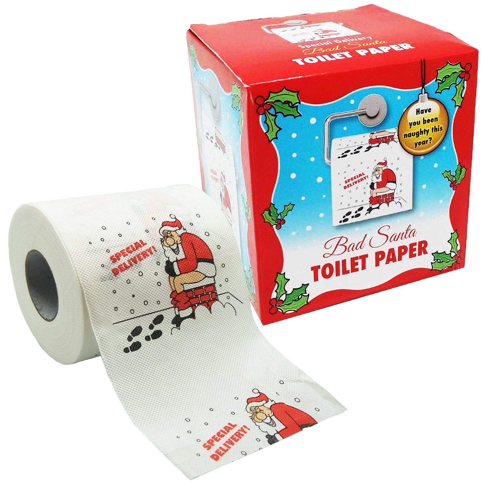Bad Santa Toilet Paper Funny Christmas Novelty Secret Santa Gift Xmas 