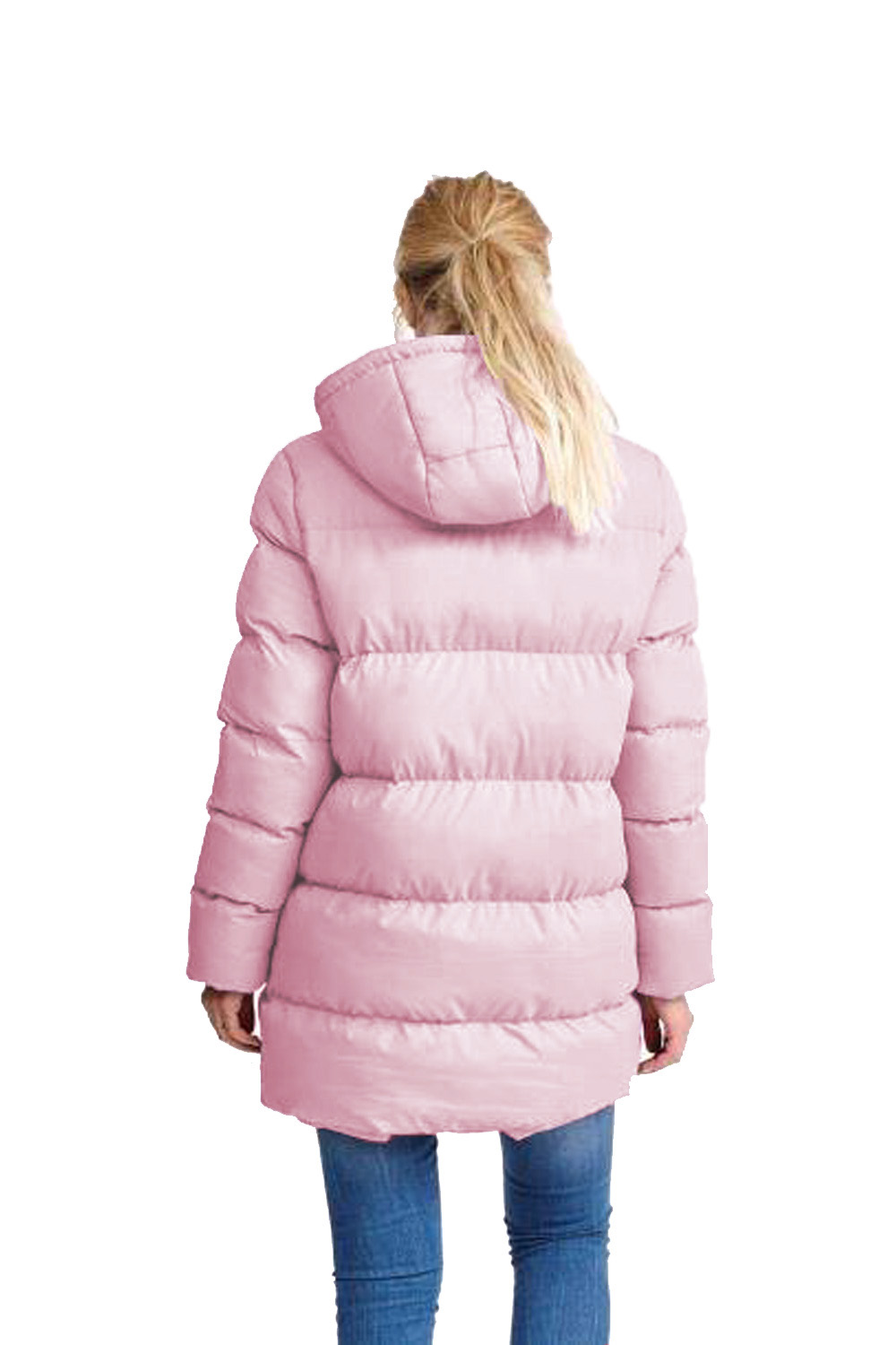 Brave Soul Ladies Snowstar Padded Jacket Womens Quilted Long Hooded Parka Coat