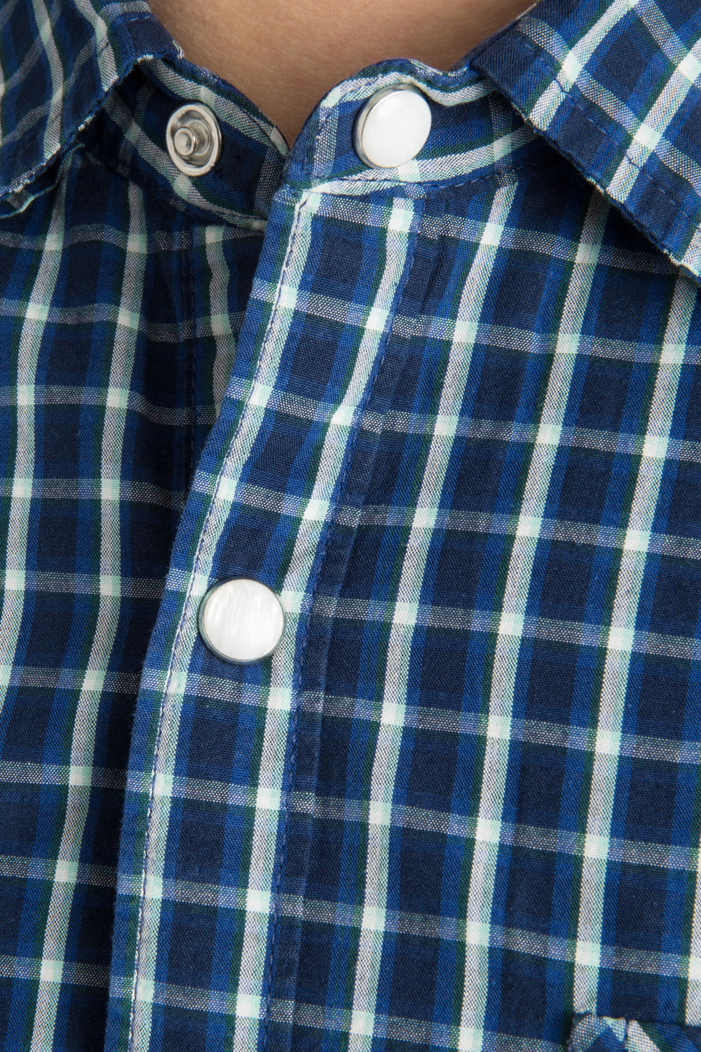 Élimée Homme Blackpool Designer Stud patte de boutonnage à manches longues coton chemise à carreaux