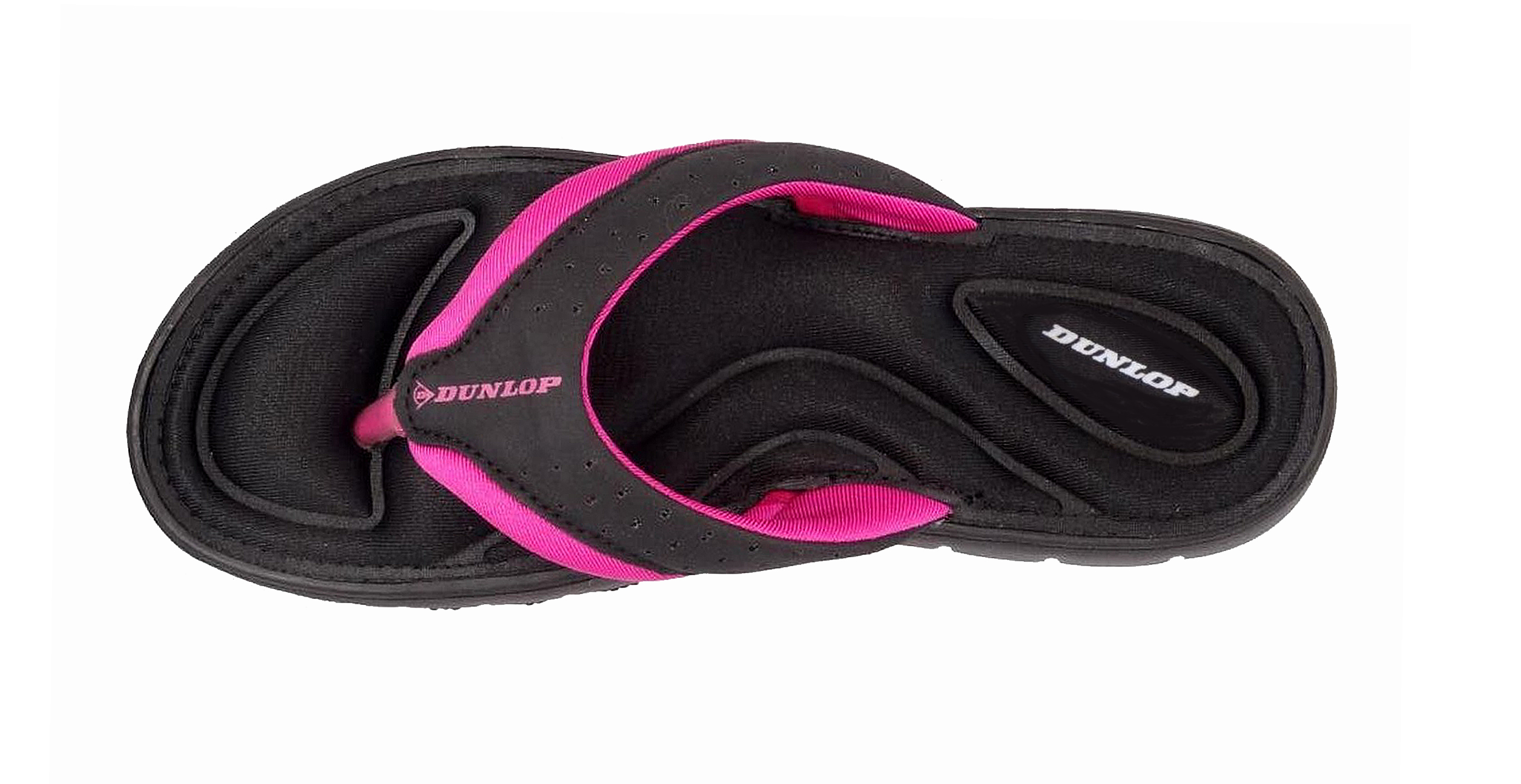 Womens Flip Flops Dunlop New Ladies Memory Foam Toe Post Slip On Beach