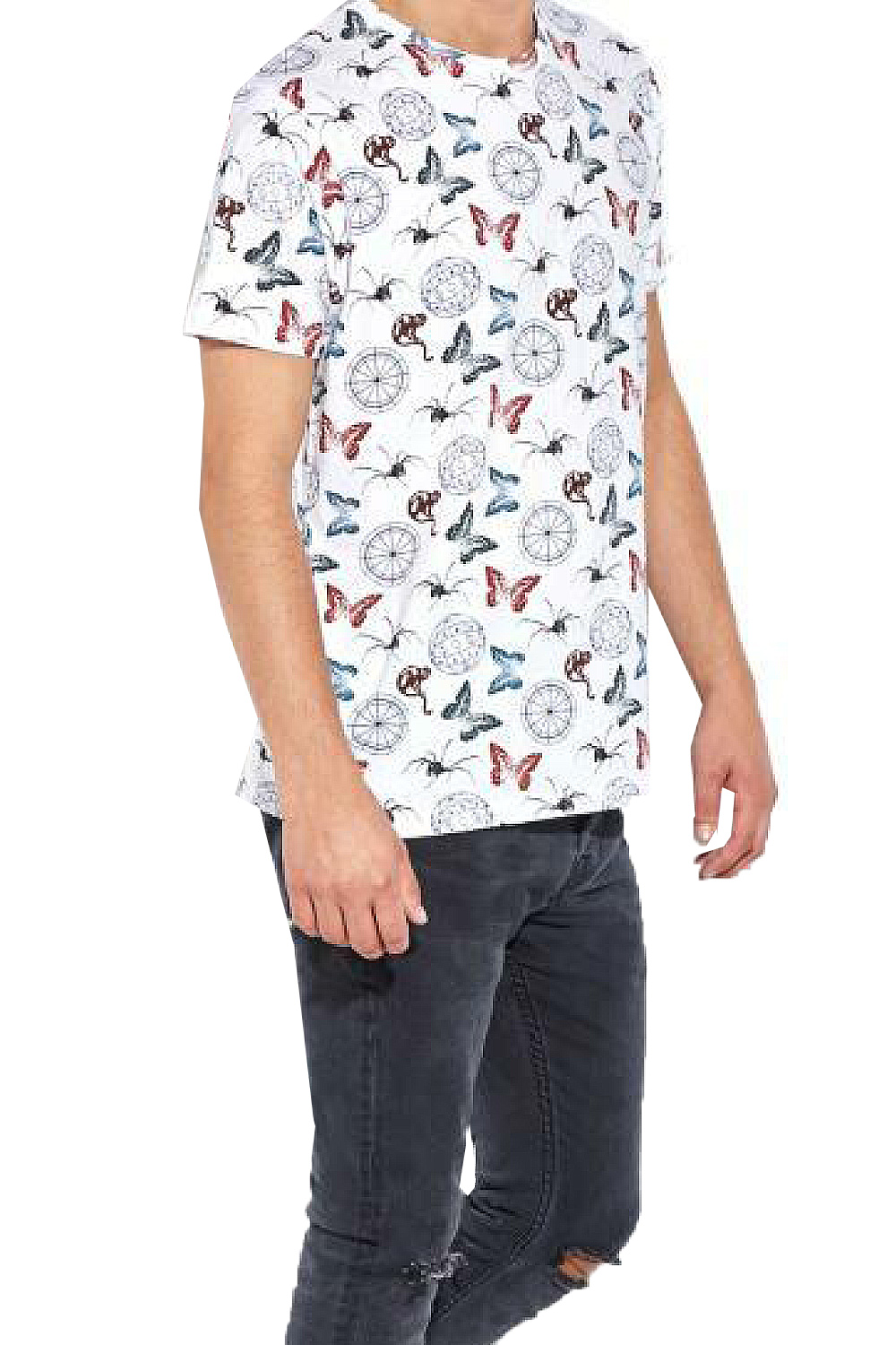 Brave Soul da Uomo Medley tutto Di Marca Stampa Casual Estate Cotone Top T Shirt