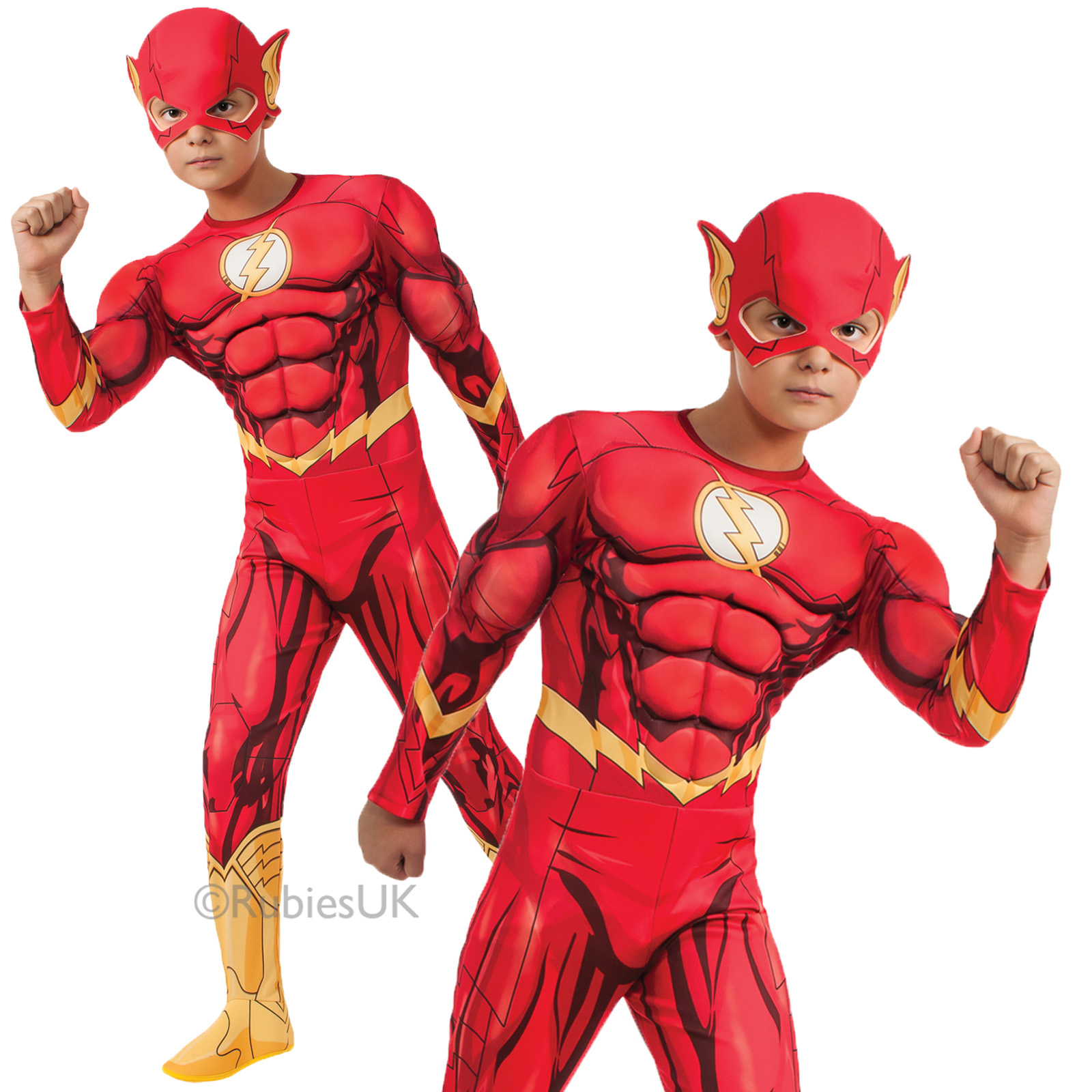 Childrens Deluxe The Flash Costume Rubies Official DC Comics Fancy ...