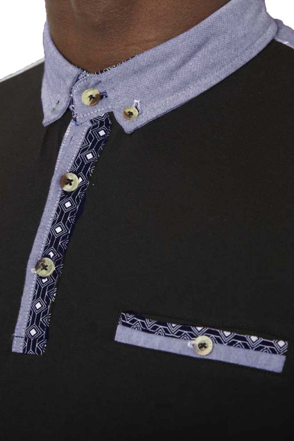 Duke D555 Big Tall King Size Mens Gavin Designer Polo Shirt Button Placket Top