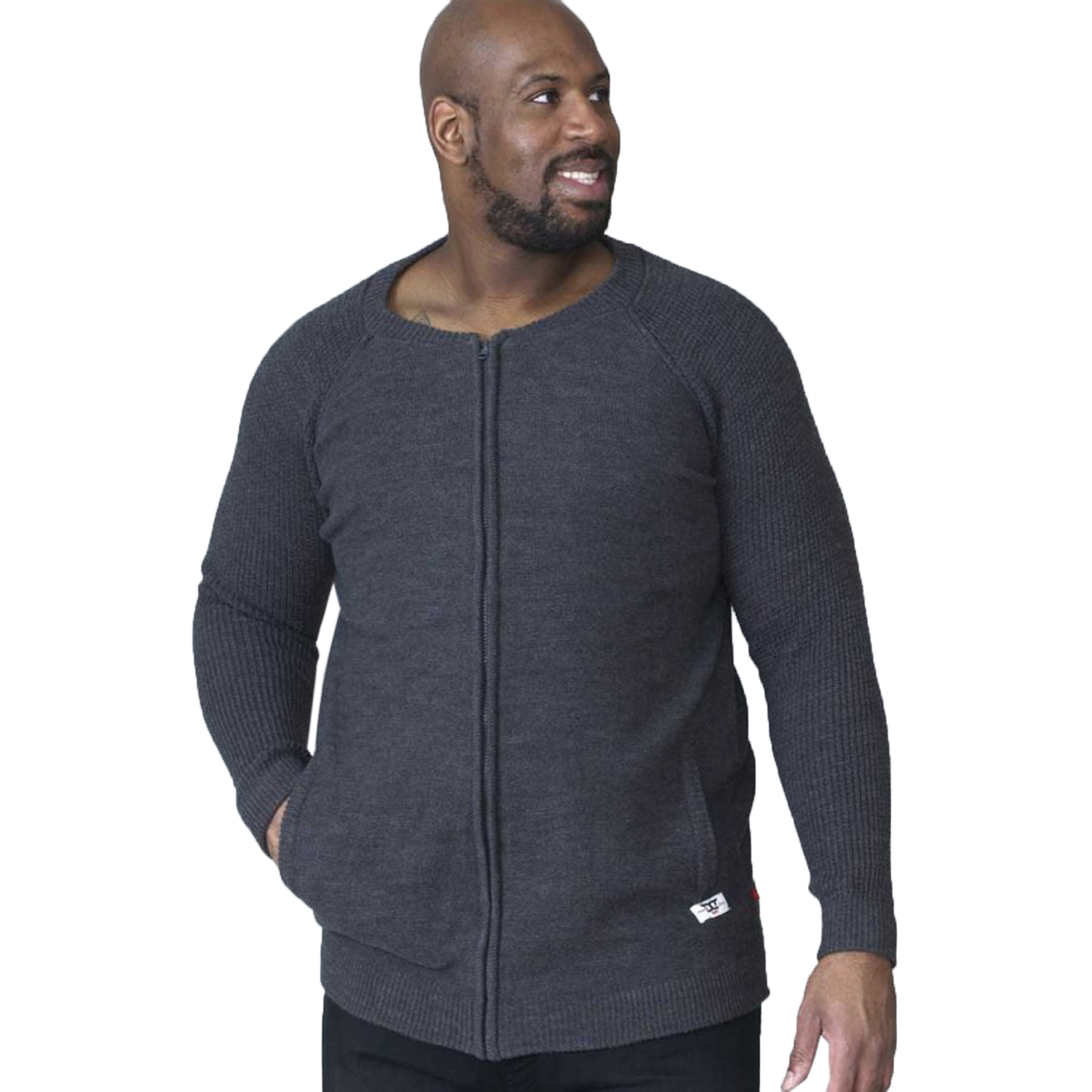 Duke D555 Big Tall King Size Mens Xavier Designer Comfy Zip Up Knitted Cardigan