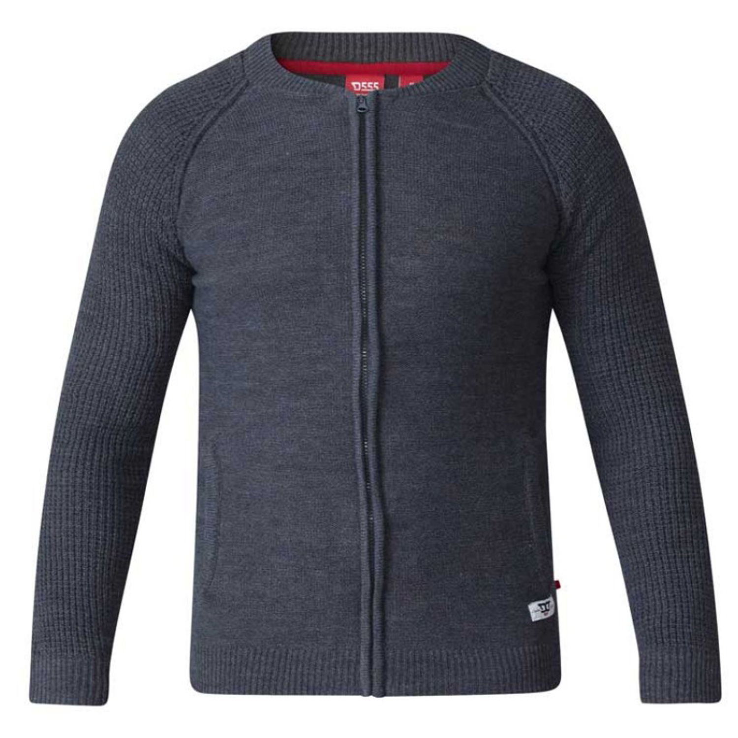 Duke D555 Big Tall King Size Mens Xavier Designer Comfy Zip Up Knitted Cardigan