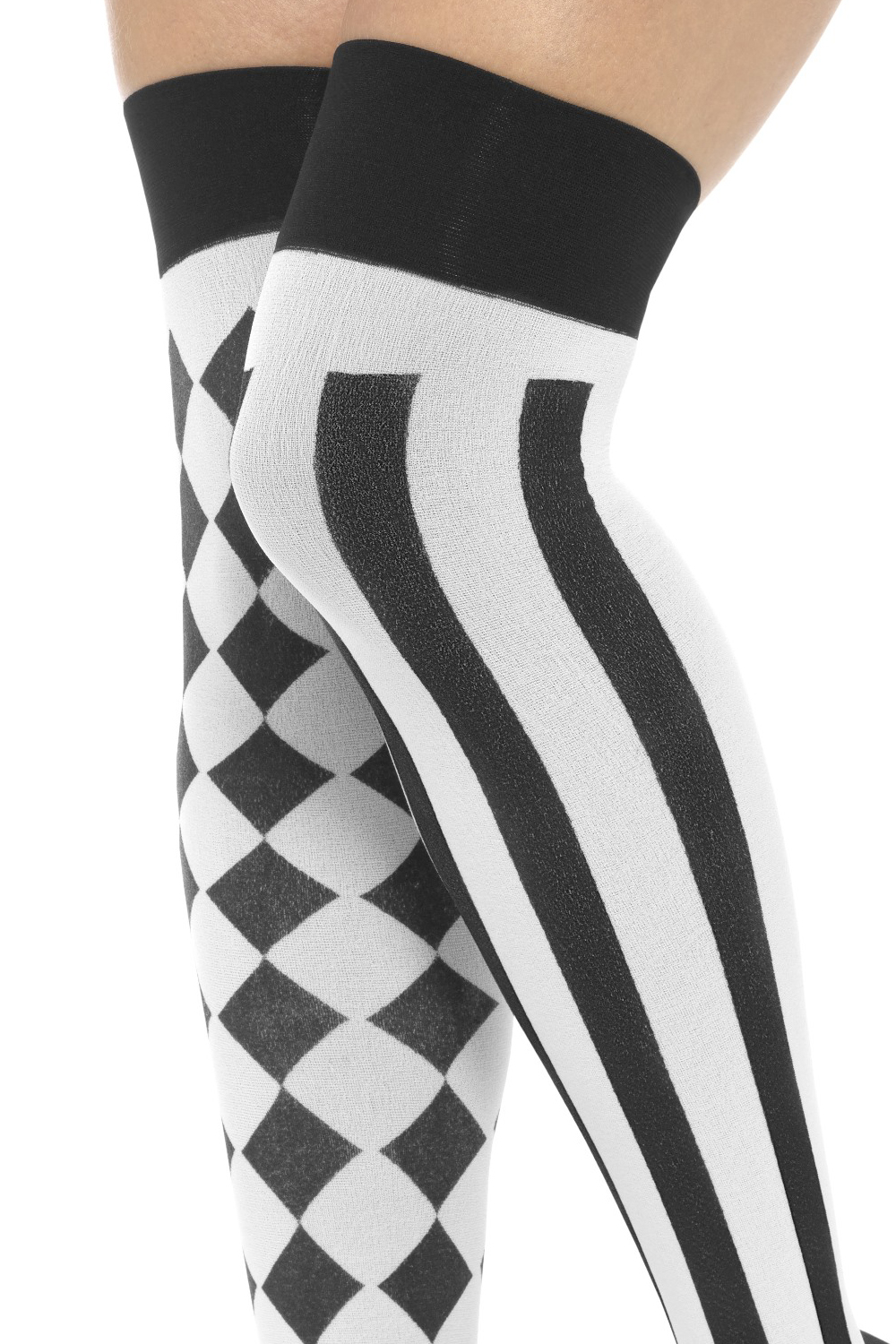 Smiffys Womens Harlequin Hold Ups Ladies Halloween Fancy Dress Costume Accessory