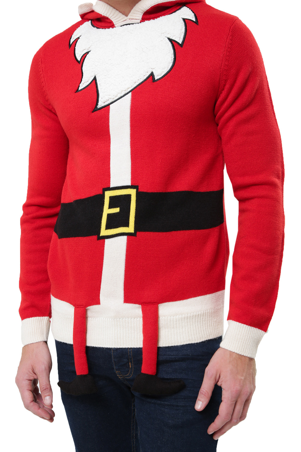 Threadbare Mens 3D Christmas Hoodies Festive Xmas Elf Santa Reindeer Jumpers