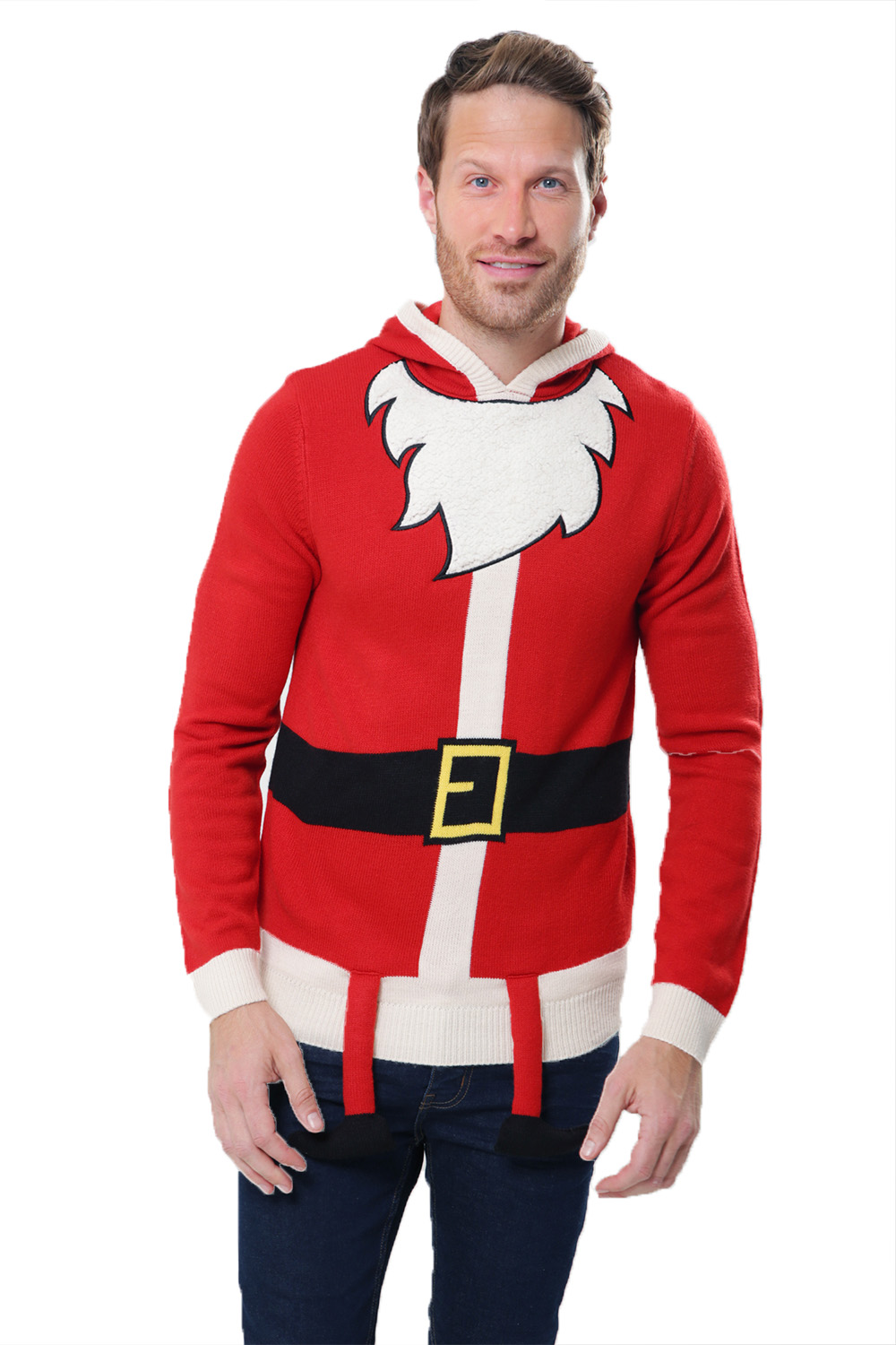 Threadbare Mens 3D Christmas Hoodies Festive Xmas Elf Santa Reindeer Jumpers