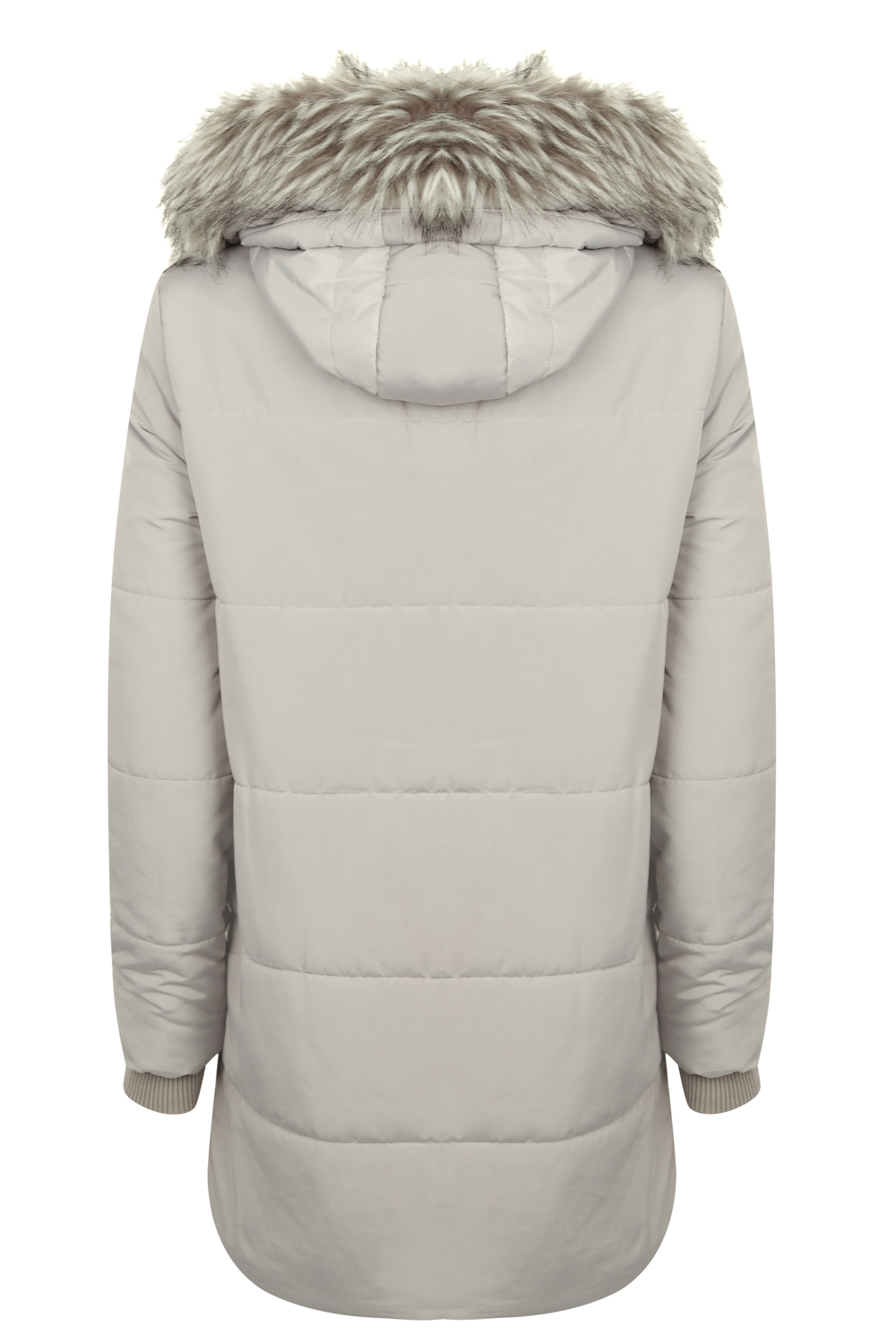 Tokyo Laundry Womens Oqena Coat Detachable Faux Fur Hooded Padded Parka Jacket