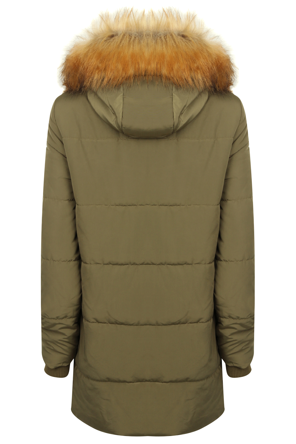 Tokyo Laundry Womens Oqena Coat Detachable Faux Fur Hooded Padded Parka Jacket
