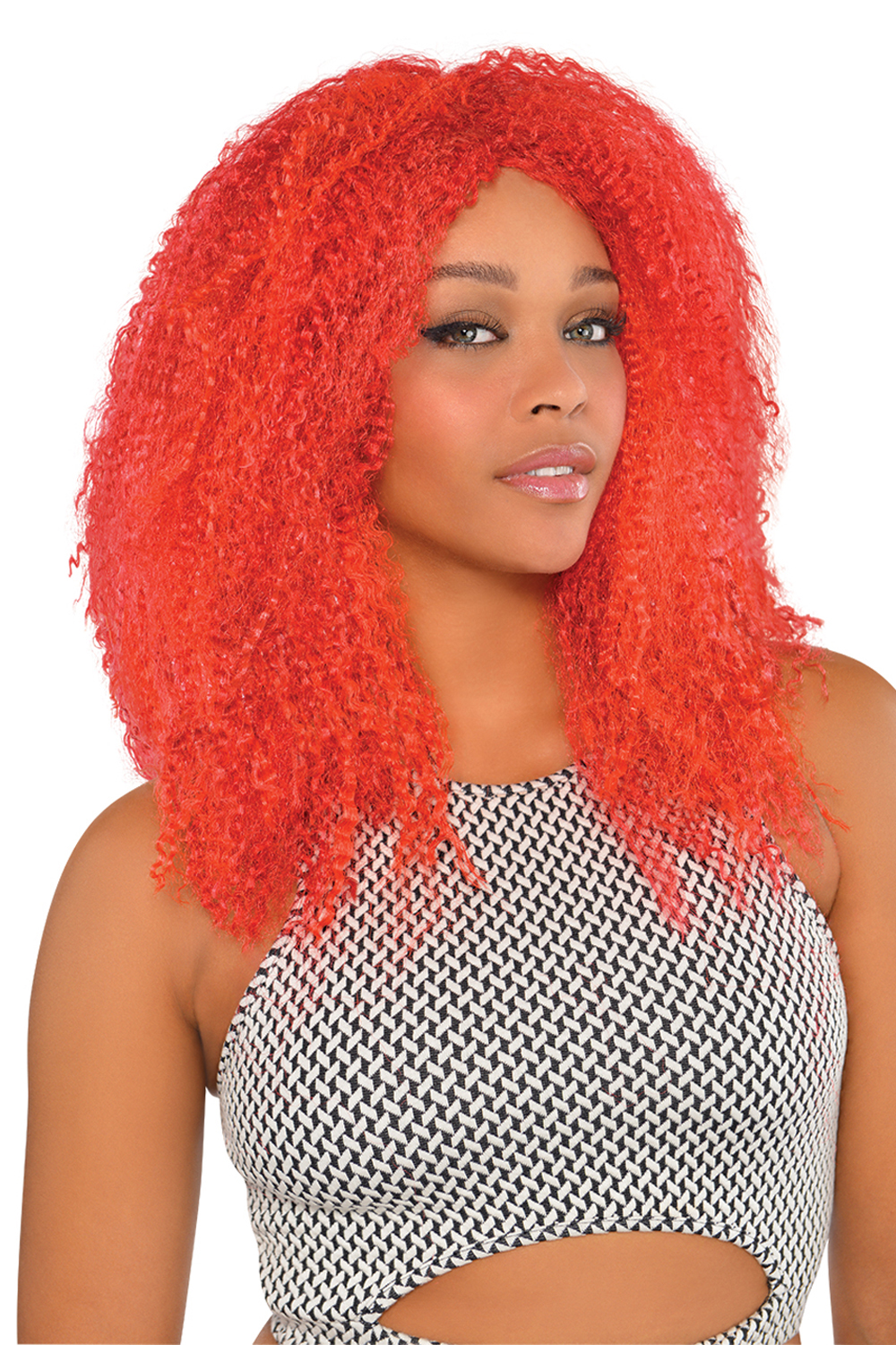 Christys Womens Clown Red Crimped Wig Halloween Fancy Dress Accessories Costume • £1198 7347