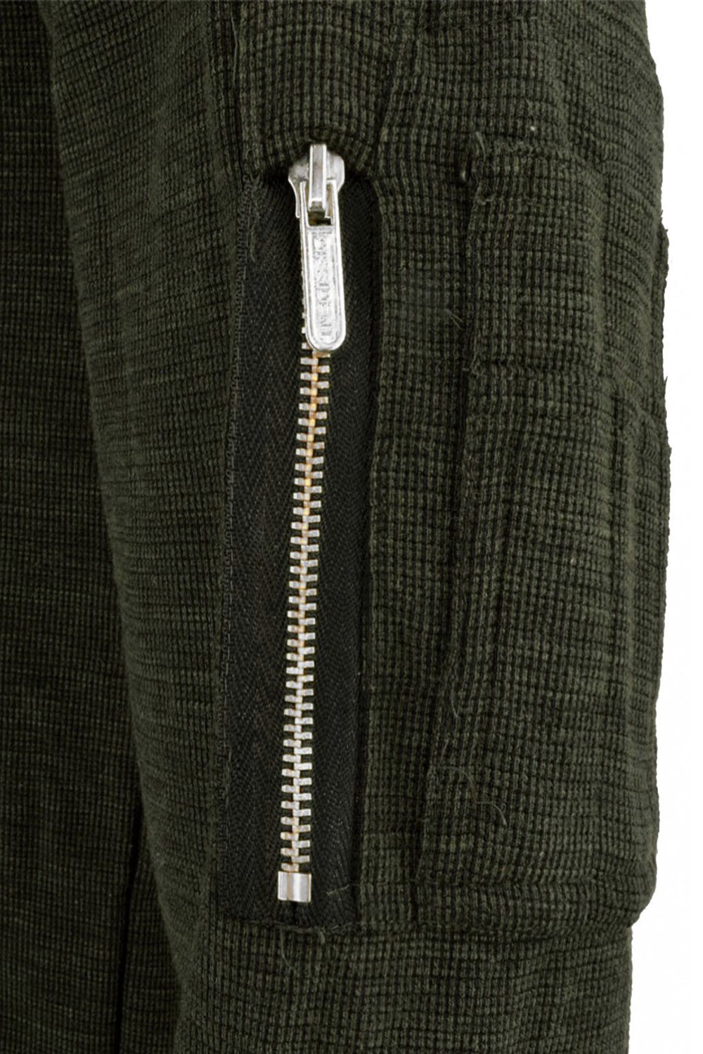 Dissident Mens Astin Slub Zip Knitted Jumper Crew Neck Pullover Sweater Knit Top