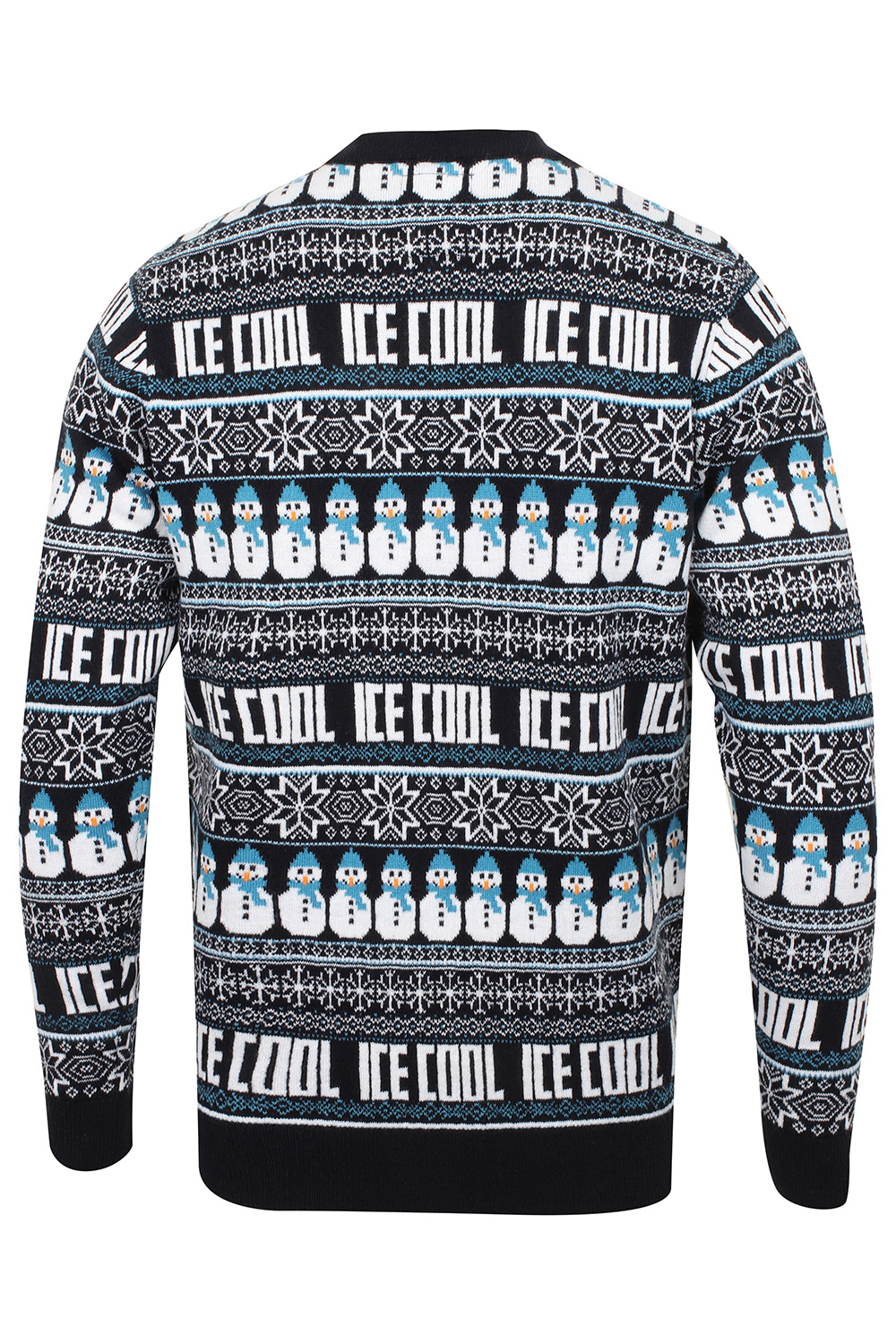 Seasons Greetings Mens Womens Ice Cool Festive Snowman Knitted Christmas Jumper