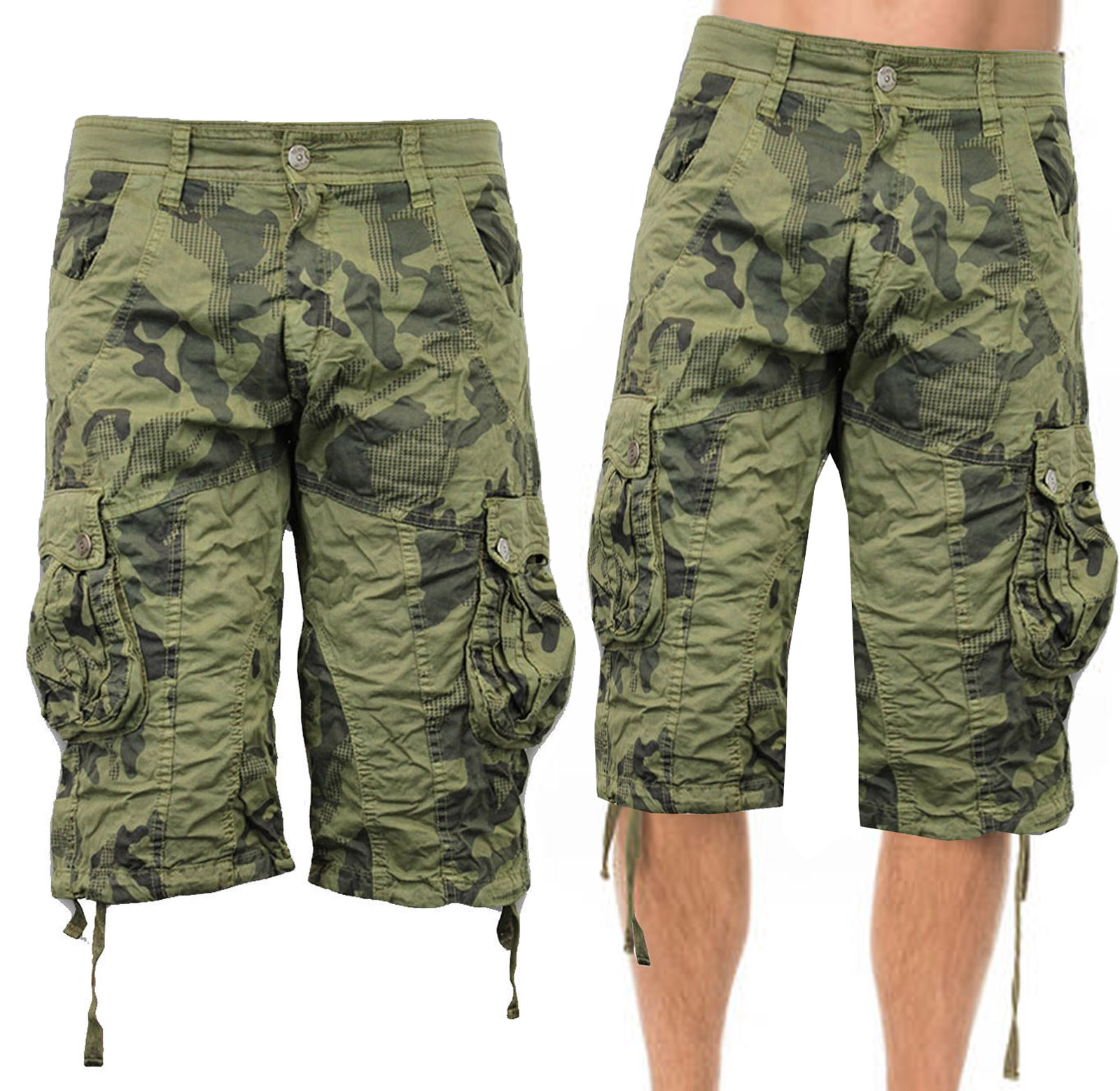 Mens Cargo Shorts Brave Soul New Camouflage Army Military Combat ...