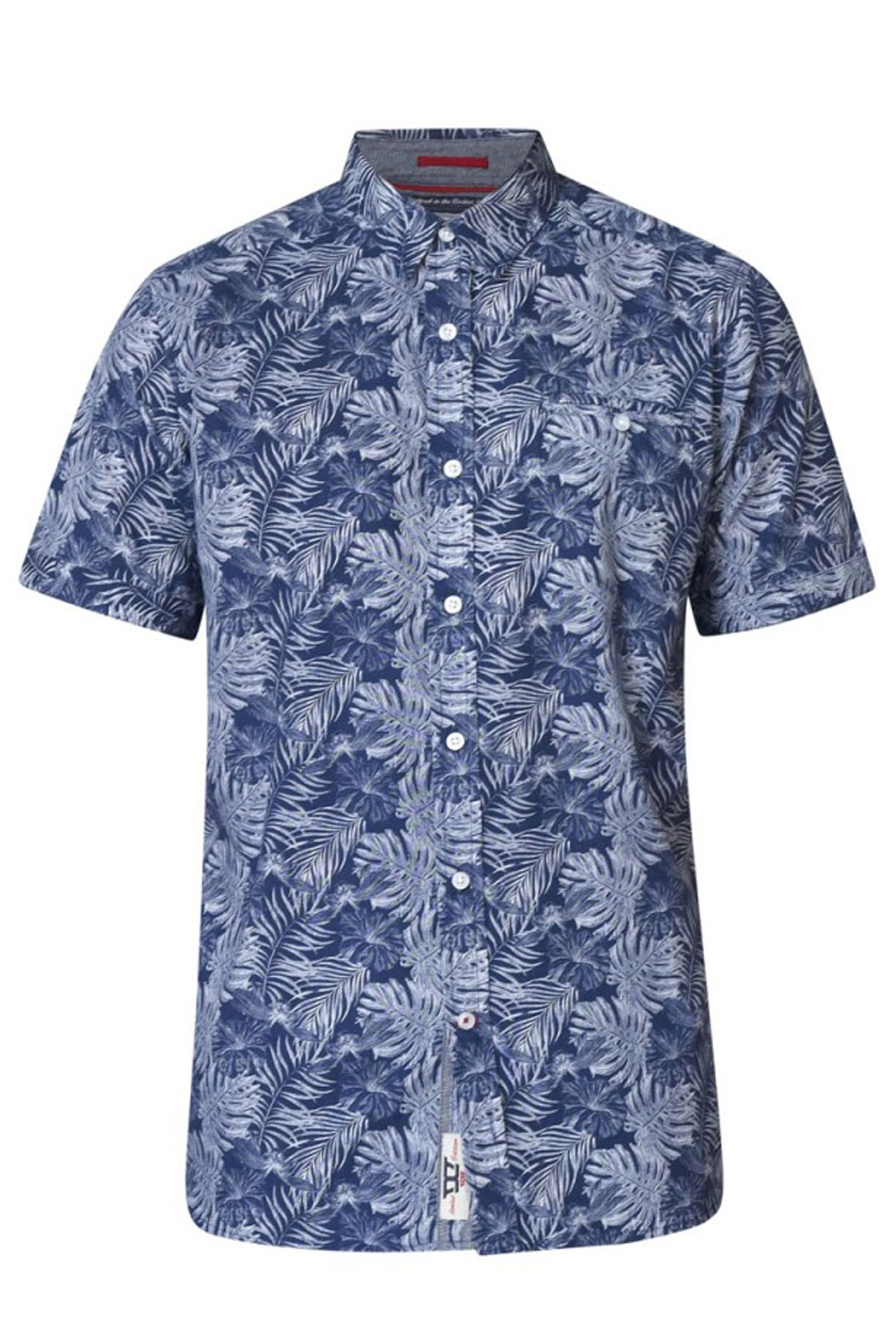 D555 Duke Mens King Size Big Tall Hawaiian Print Short Sleeve Collared Shirts