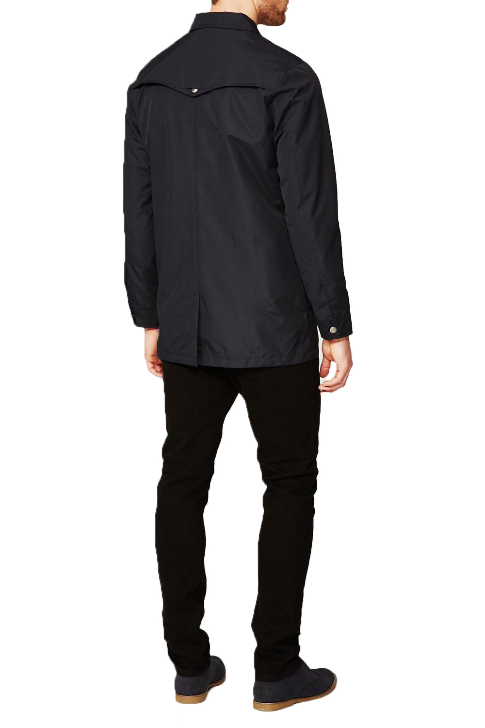 Threadbare Ashcolme Mens Spread Collar Mac Jacket Lightweight Zip Up