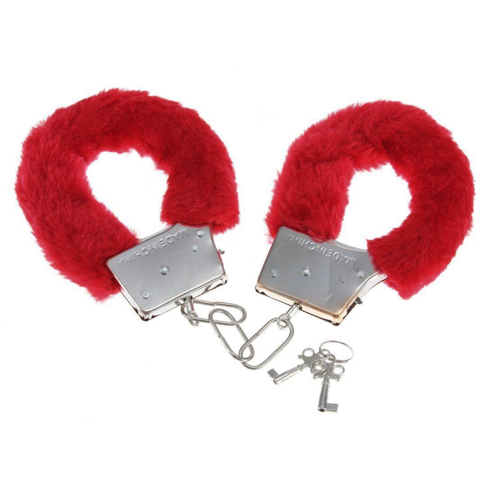 Adults Red Furry Handcuffs Sexy Soft Fluffy Metal Cuffs Novelty Valentines T Ebay