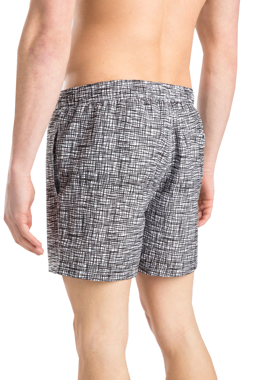 Threadbare Mens Designer Monochrome Swim Shorts Mesh Lined Surf