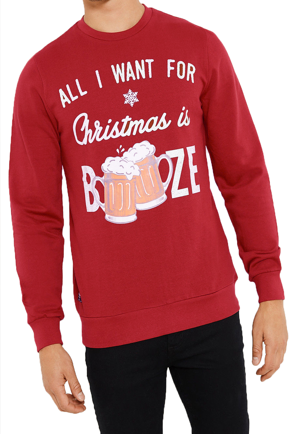 Logoro Da Uomo alcolici Natale Top Novità Stampa Pullover Maglione festosa