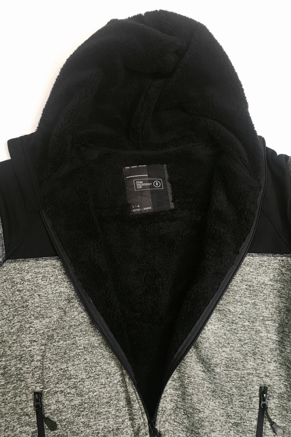 Dissidente Mens Howley Sherpa Foderato in Pile Cerniera Felpa Con Cappuccio Maglione Pullover di marca