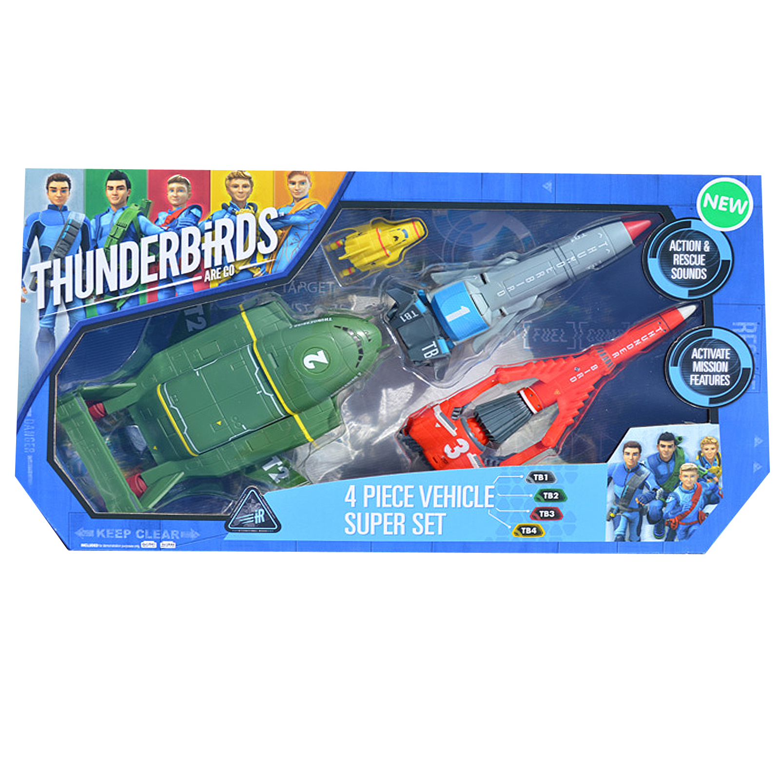 Thunderbirds Are Go! 4 Piece Vehicle Super Set Action Figure Toys With