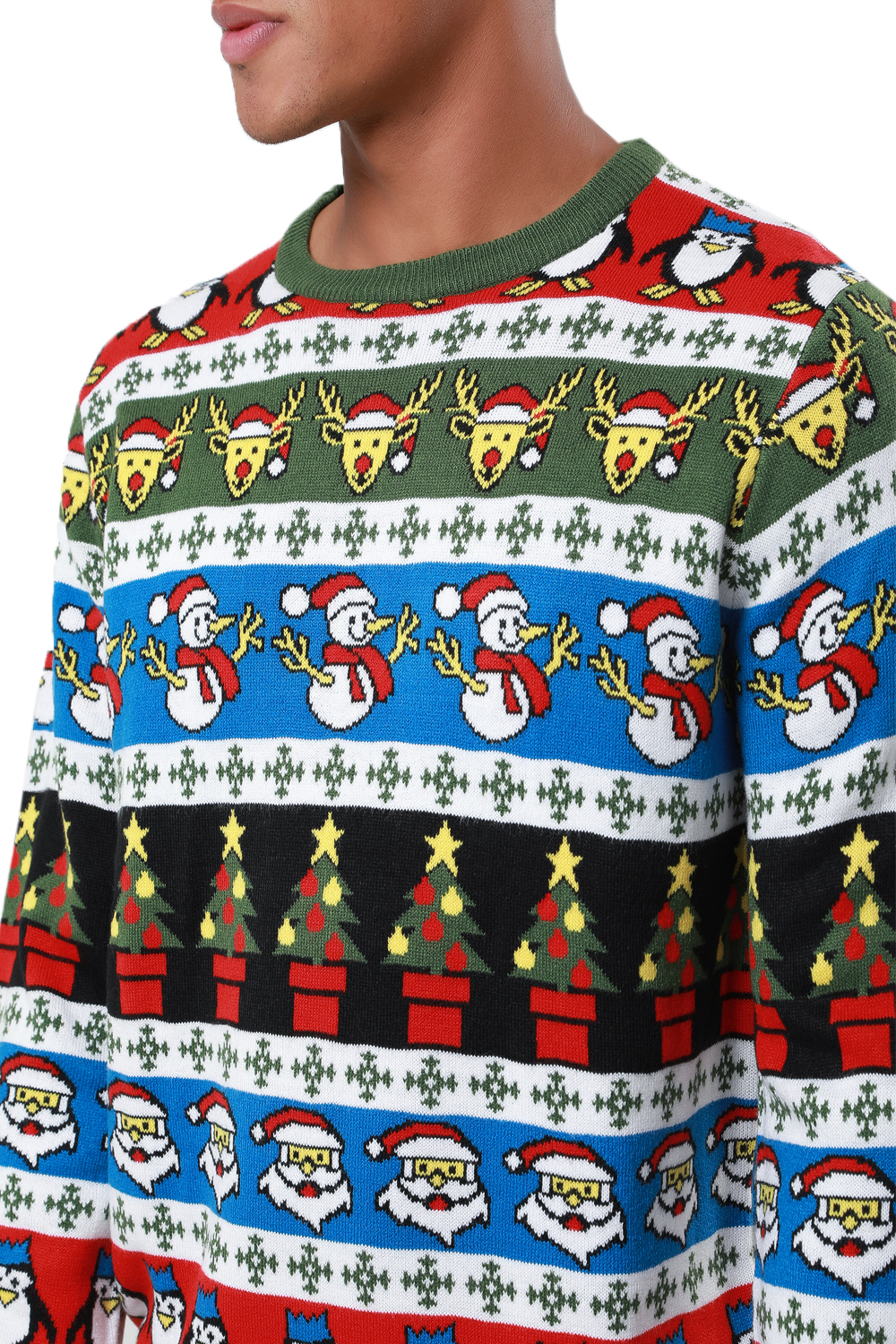 patterned christmas jumper