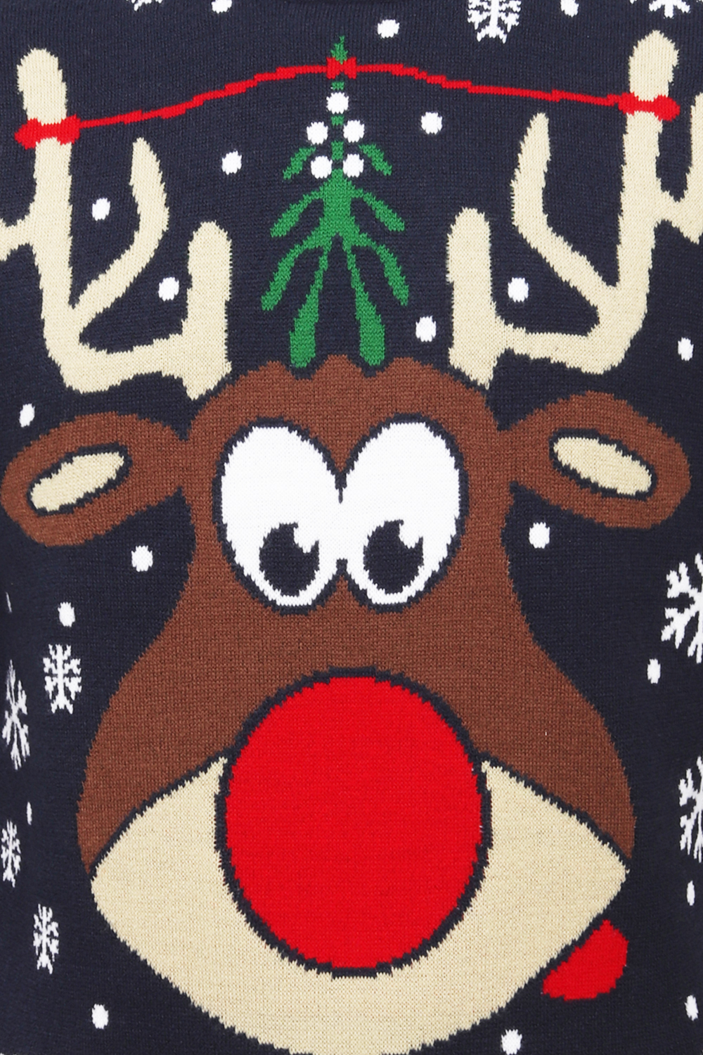 Christmas Mens Womens Reindeer Pucker Up Jumpers Soft Winter Pullovers Tops