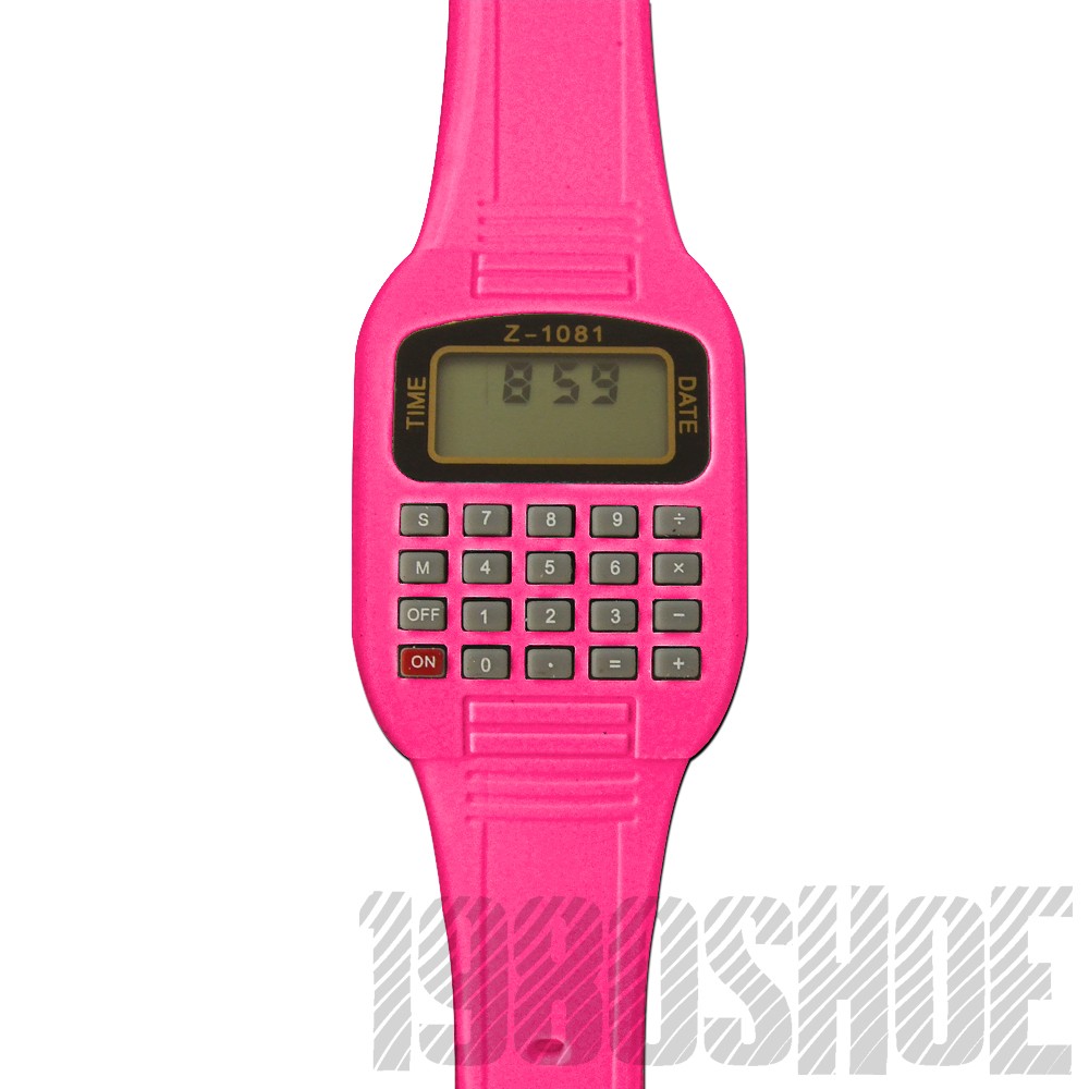 New Retro Calculator Watch Geek Chic Vintage 80s Neon Rave Party 