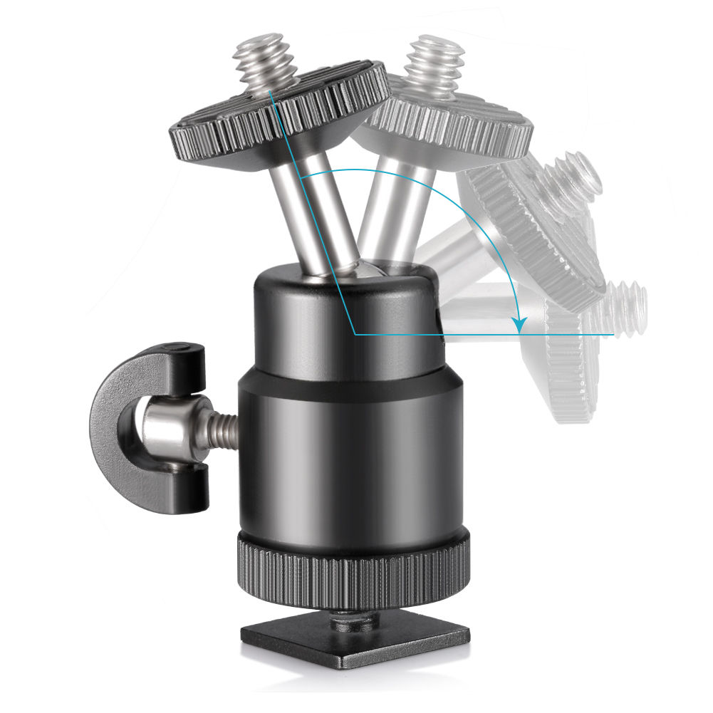 Fot-R Adaptador Mini bola Head Flash /& Triflash Hot Cold Shoe Mount 1//4/" Hilos