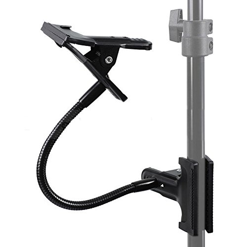 Phot R Photo Studio Light Stand Double Dual 2 Clamp Clip Flex Arm