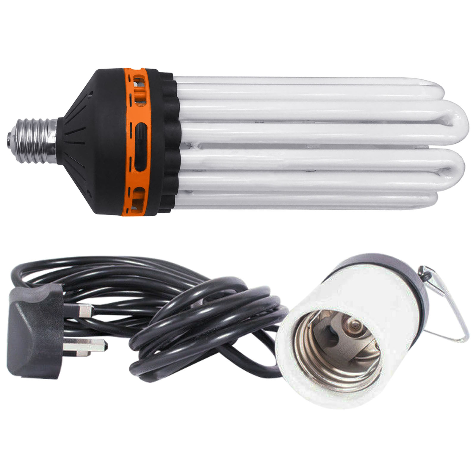 Hydroponics 150w Cfl Dual Spectrum Grow Growing Light Bulb With Bulb Holder Uk Ebay