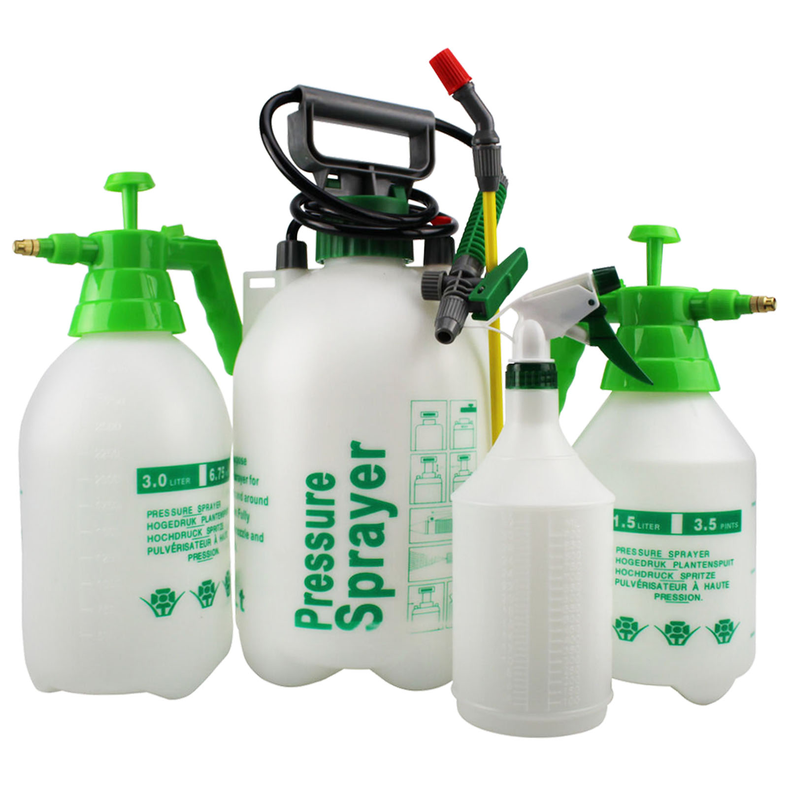 Hand Pressure Sprayer Pump Action Garden Weed Killer Water Portable Spray Hose | eBay