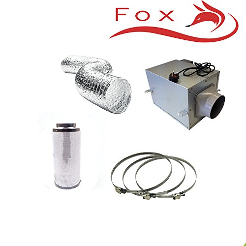 8 extractor kit fan Silent Hydroponic Fox Fan Filter Acoustic Box Extractor