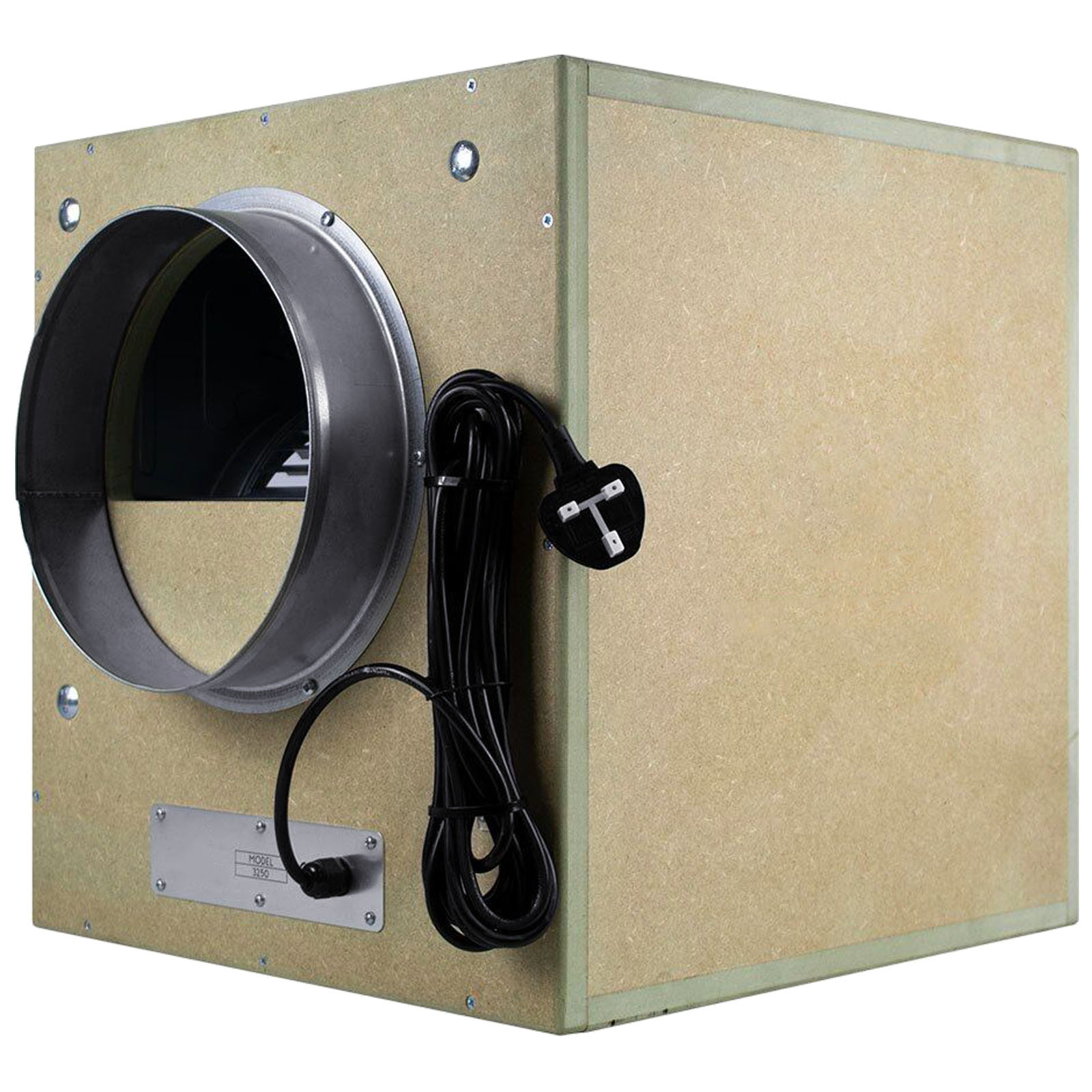 Acoustic Box Fan Quiet Running Hydroponic Inline Box Fan Extraction Fan