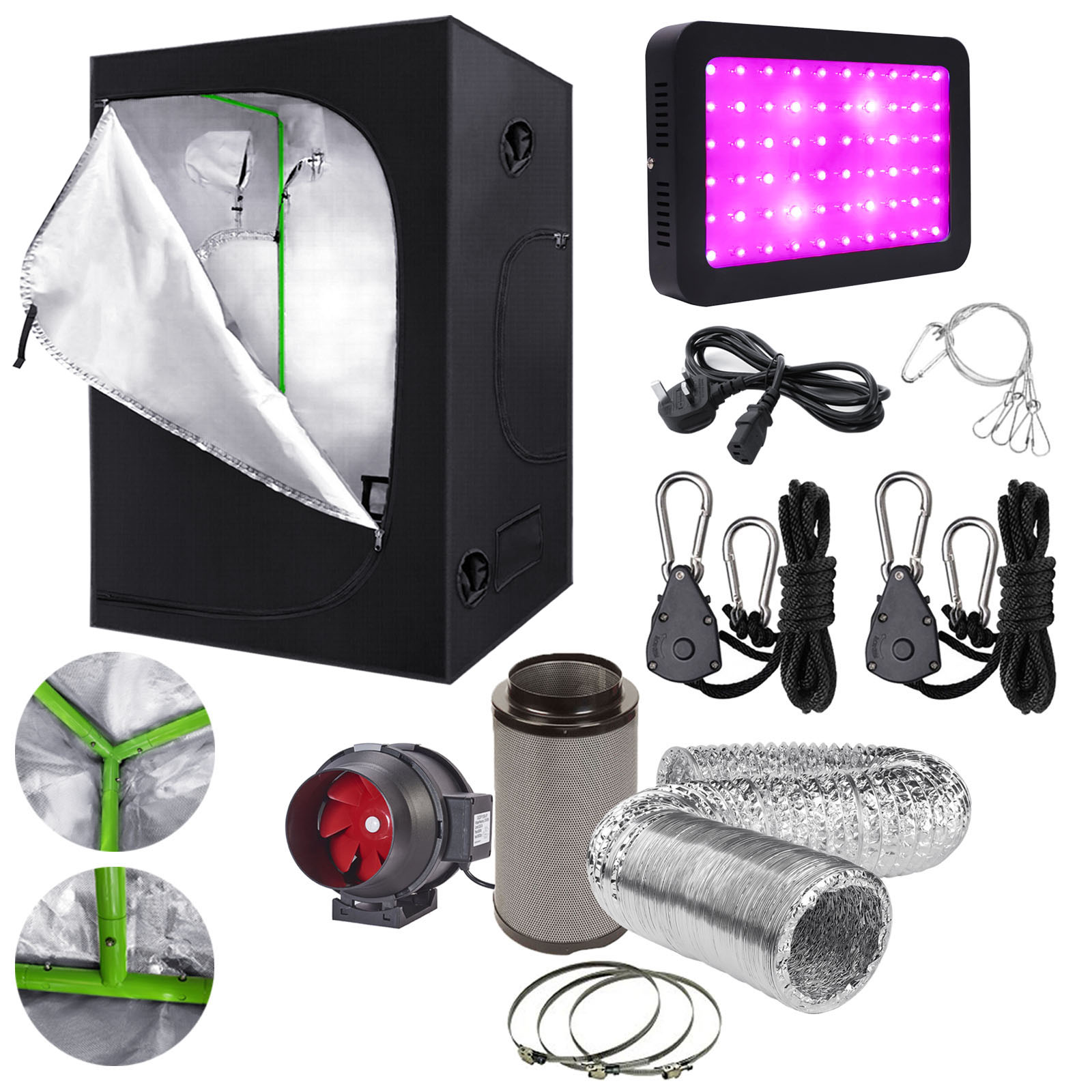 1000W Grow Tents Kits Professional LED Complete Growing Indoor Lights