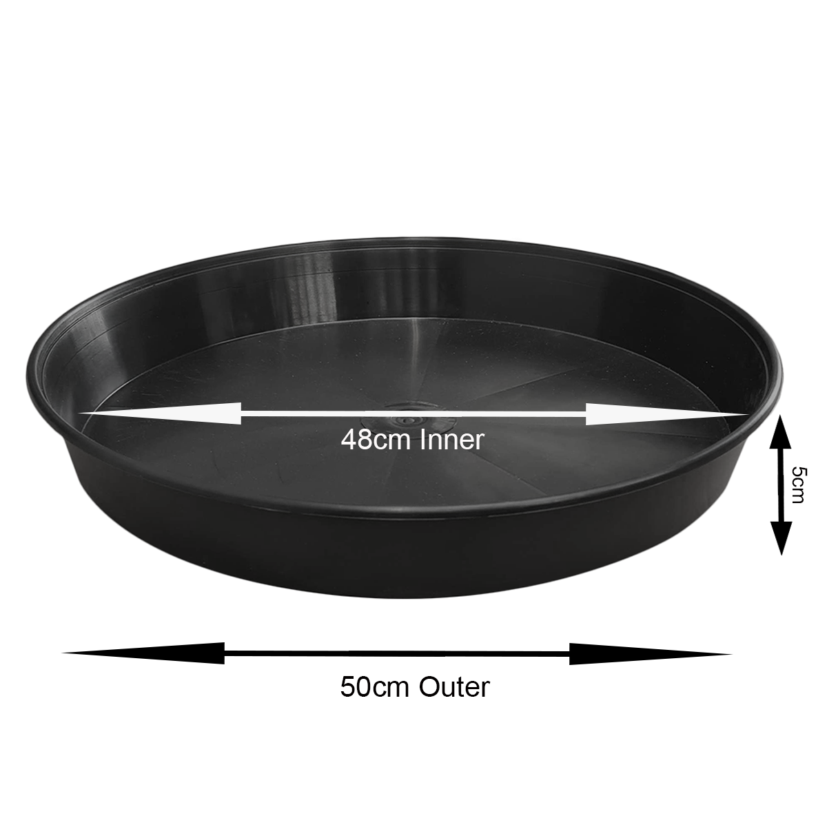 Round Black Deep Plant Pot Saucers Sizes Available 25/30/35/40 CM eBay
