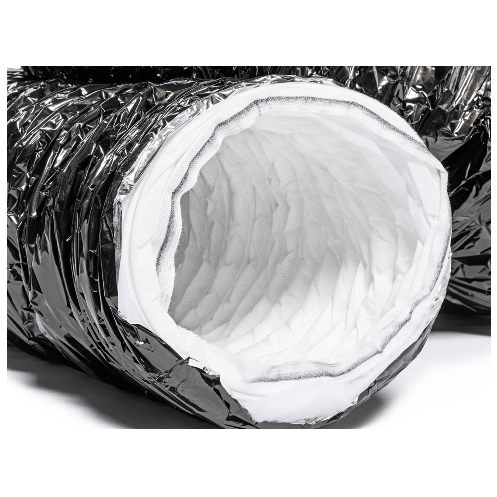 Black Acoustic Insulated Sound Dampening Ducting Flexible Tubing Air