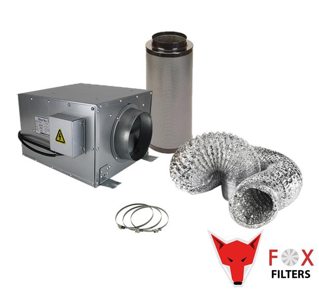 METAL ACOUSTIC BOX Fan Kits Aluminium Ducting Fox Carbon Filter