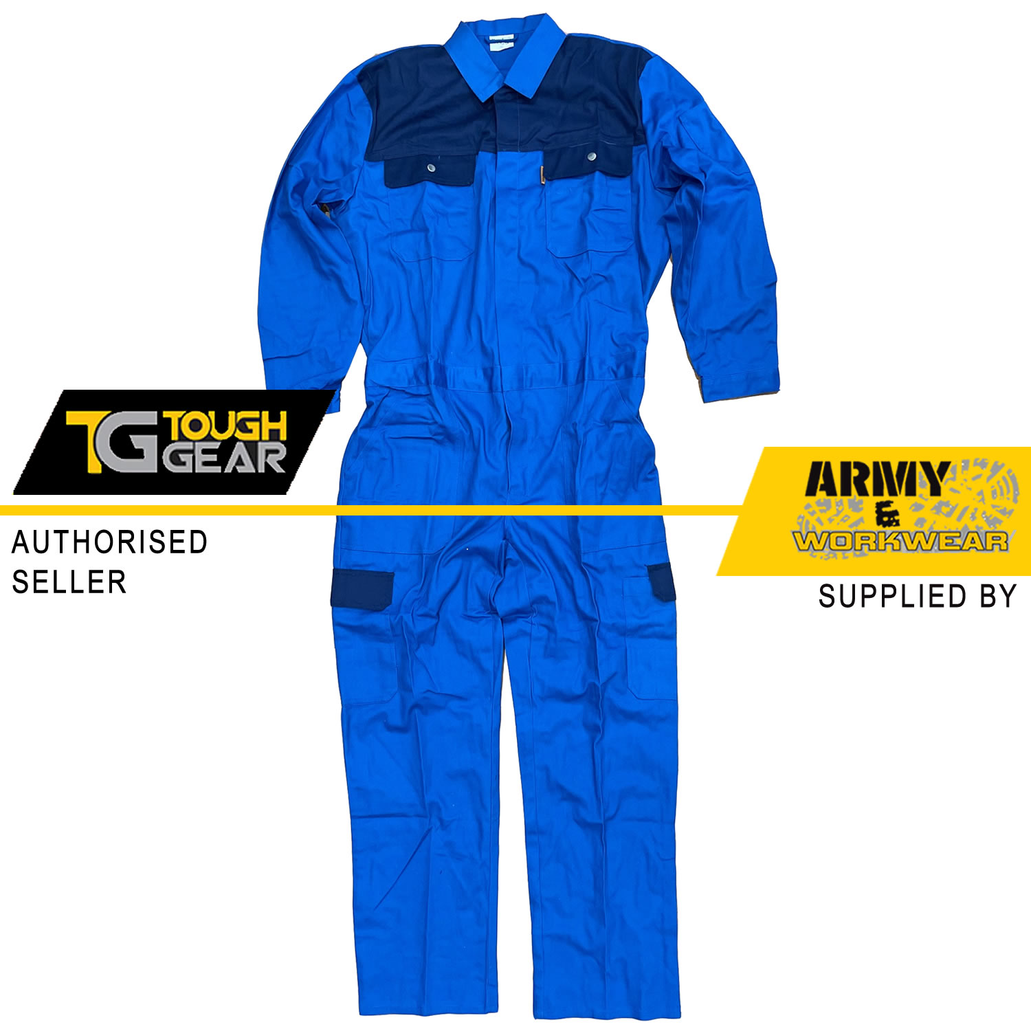 Pro Heavy Duty JCB Mens Work Overalls Coveralls Boiler Suit Boilersuit Mechanics 