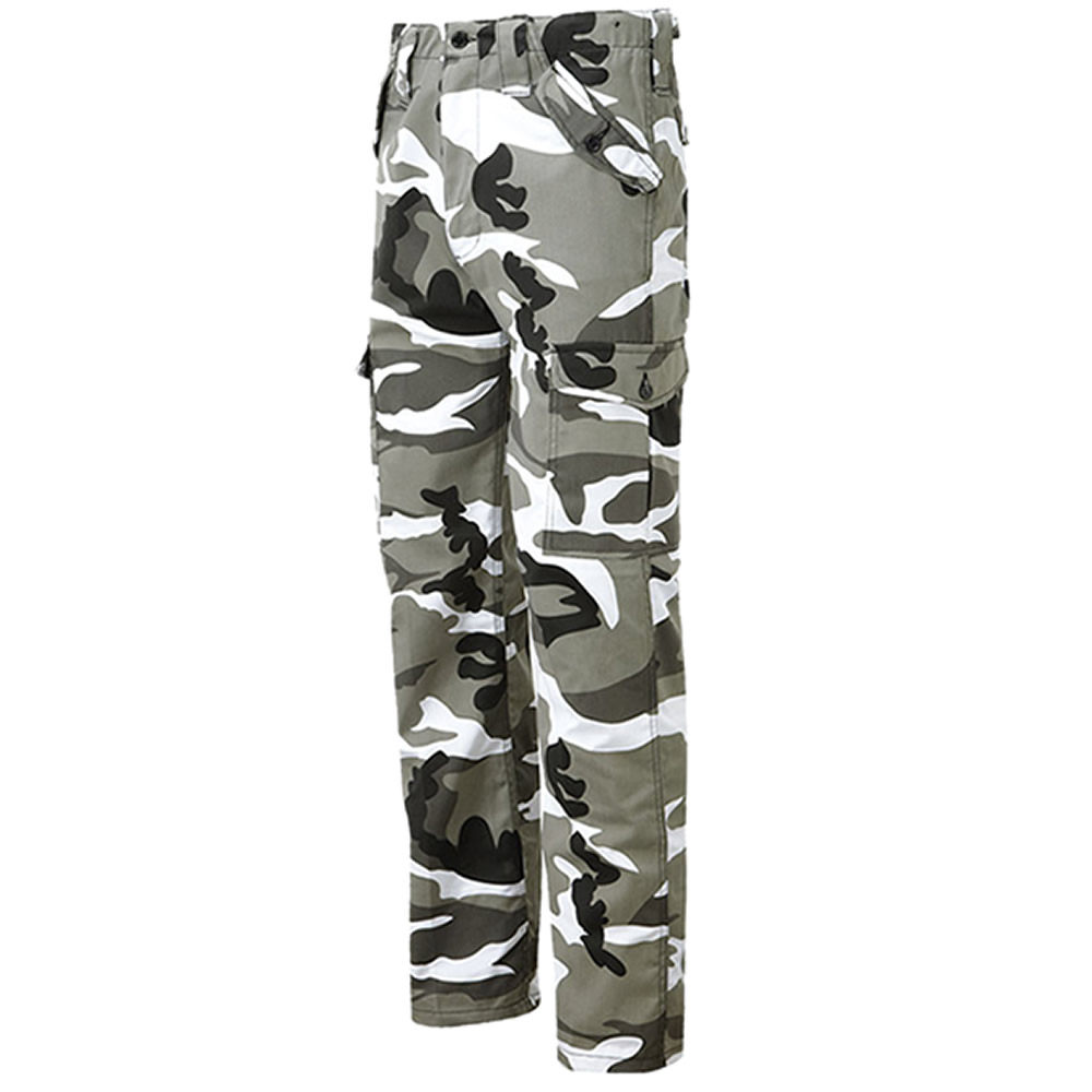 Mens Cargo Combat Work Trousers Army Military Camo Camouflage-Plain 28-56 WAIST 