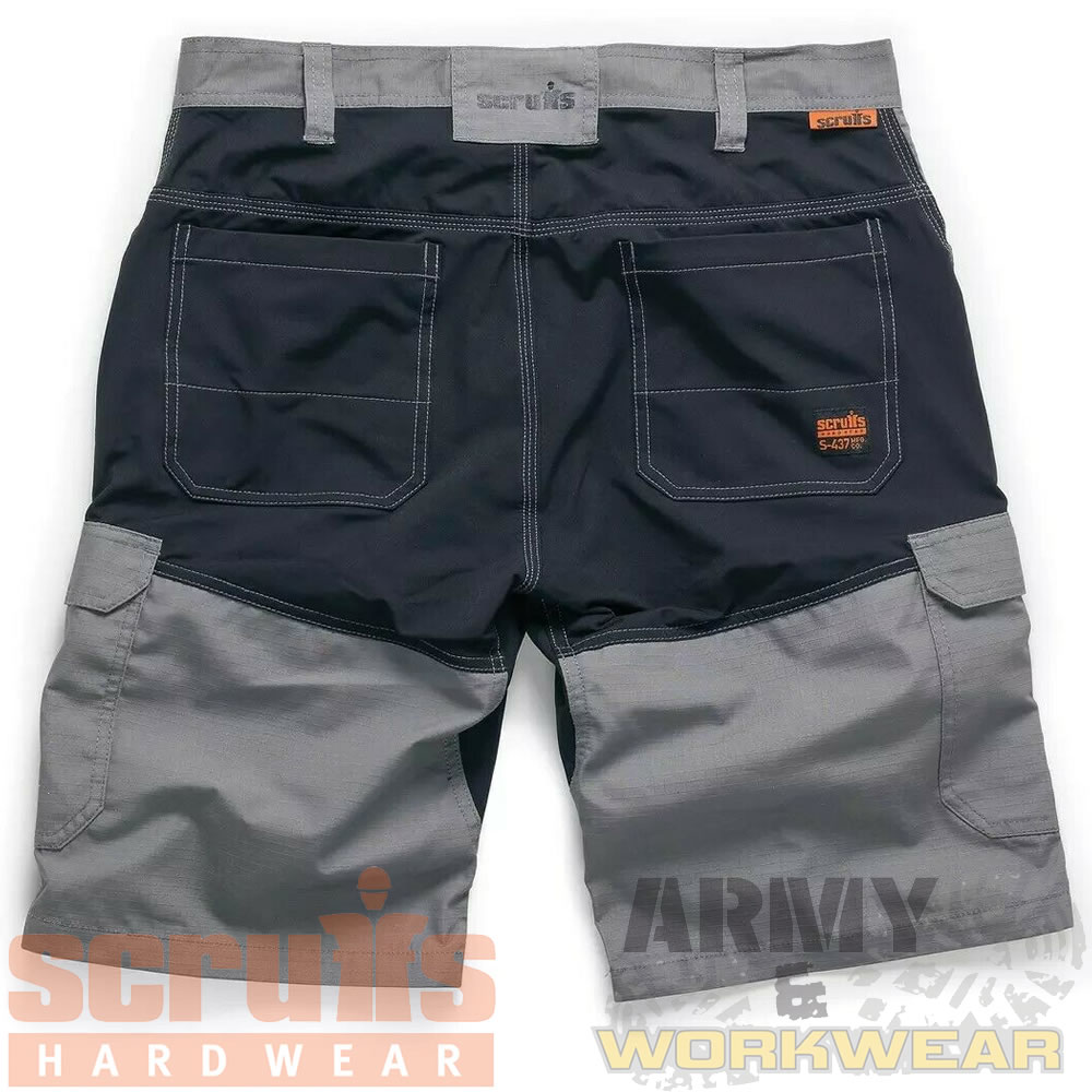 Scruffs Work Shorts Flex Lightweight Slim Fit Hard Wearing Cargo Pocket