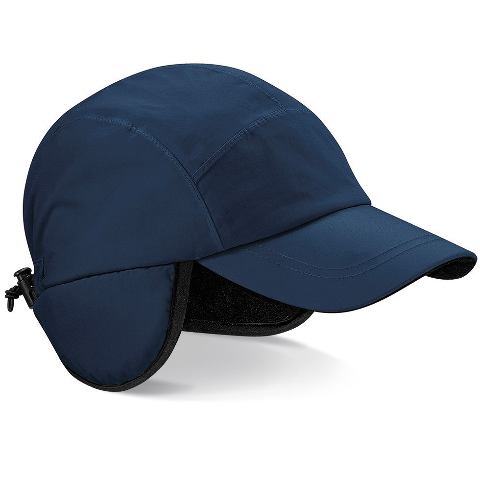 Mens Mountain Cap Fleece Lining Waterproof Beechfield Fold Down Ear Muffs - Picture 9 of 9