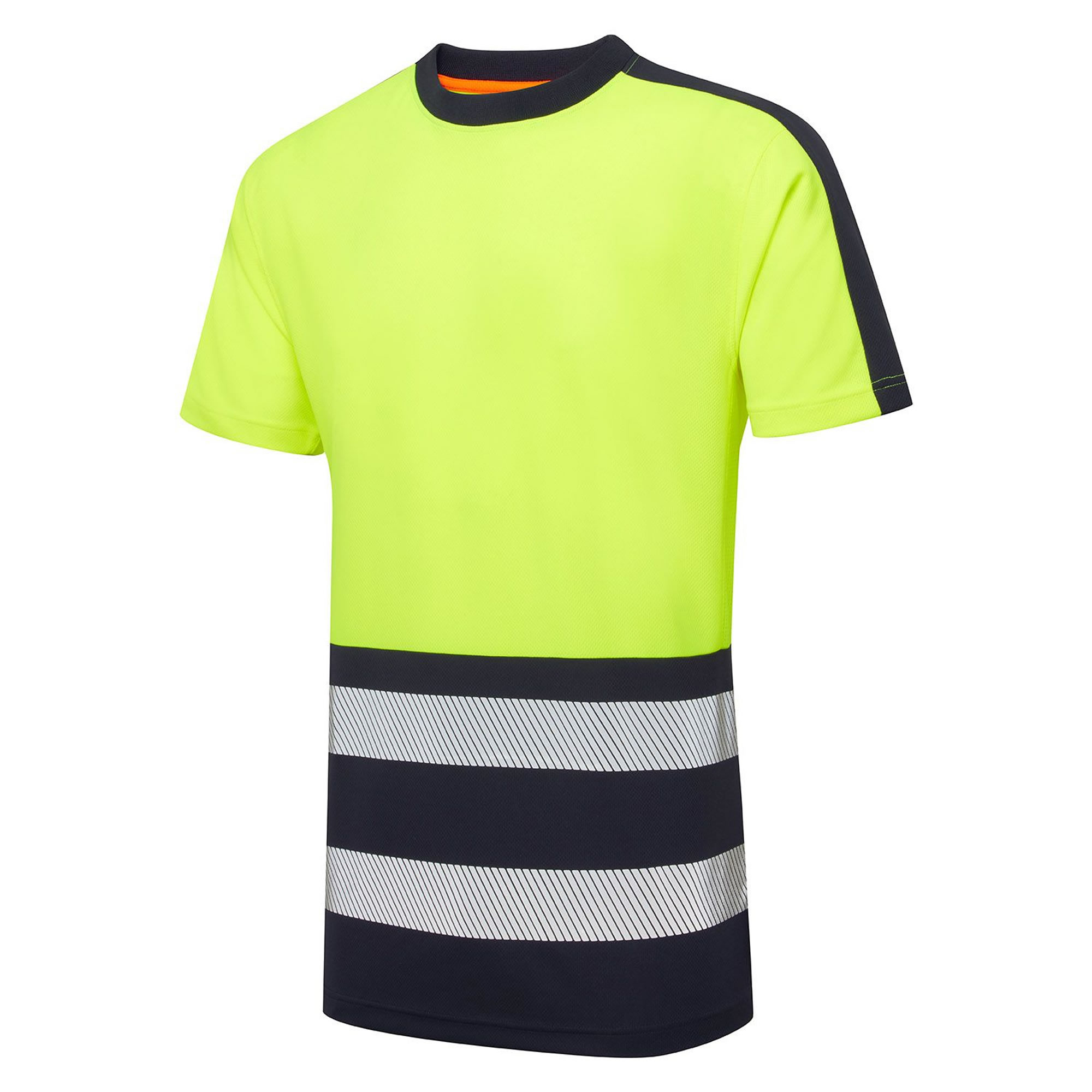Supertouch SHV-352D1-9 Hi Vis Eco CoolAir 2-Tone T-Shirt Yellow Orange