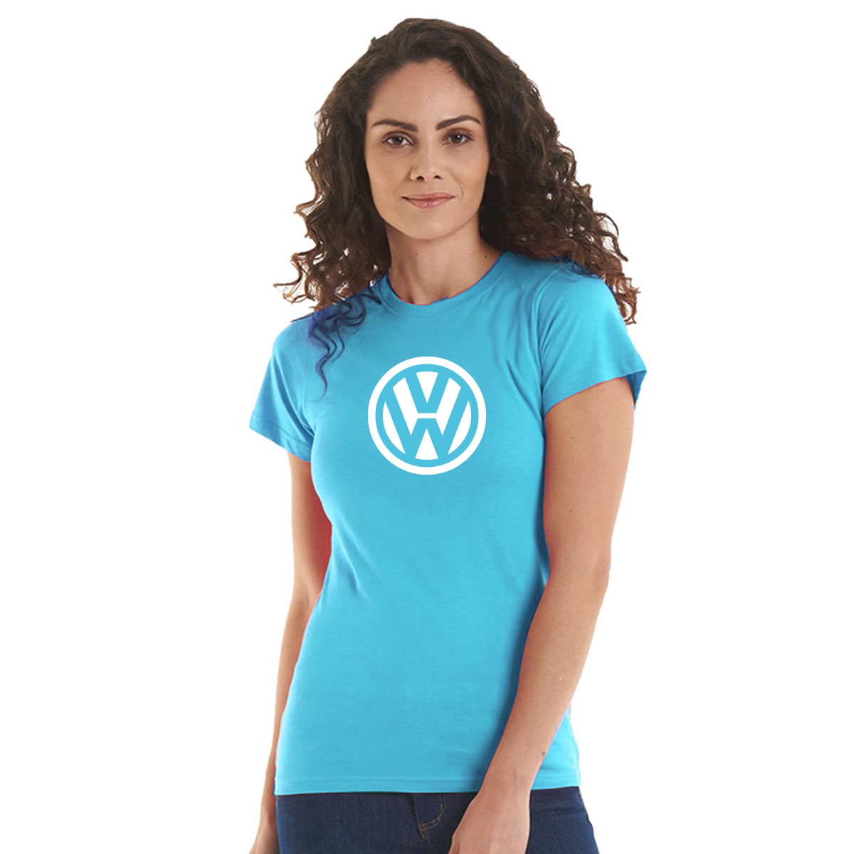 Volkswagen Classic White VW Logo Women's T-Shirt at  Women's Clothing  store