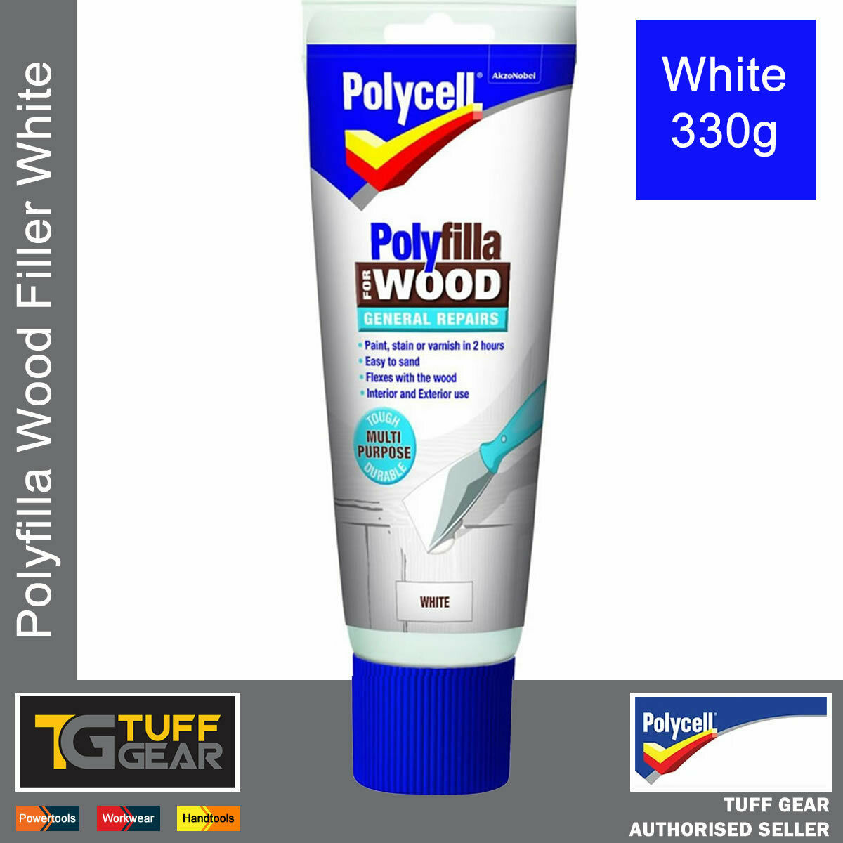 Wood Filler Polycell Polyfilla General Repairs 330g Tube Interior Exterior Quick