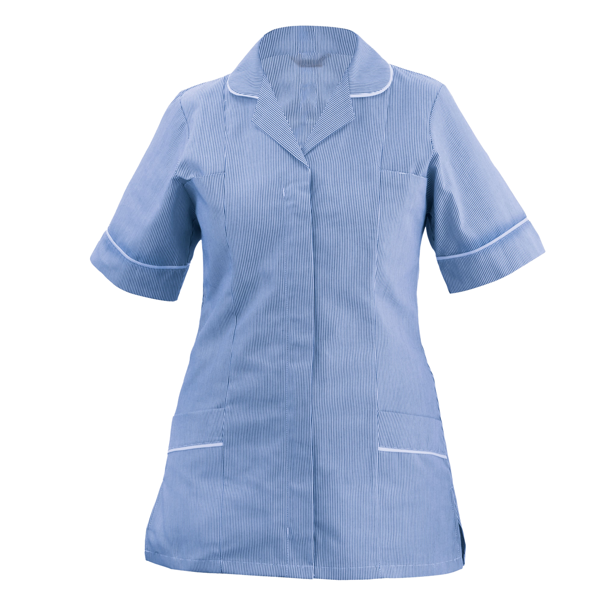 Damen Premium Streifen Tunika Mehrere Taschen Healthcare Krankenhaus Pflege Heim - Bild 3 von 4